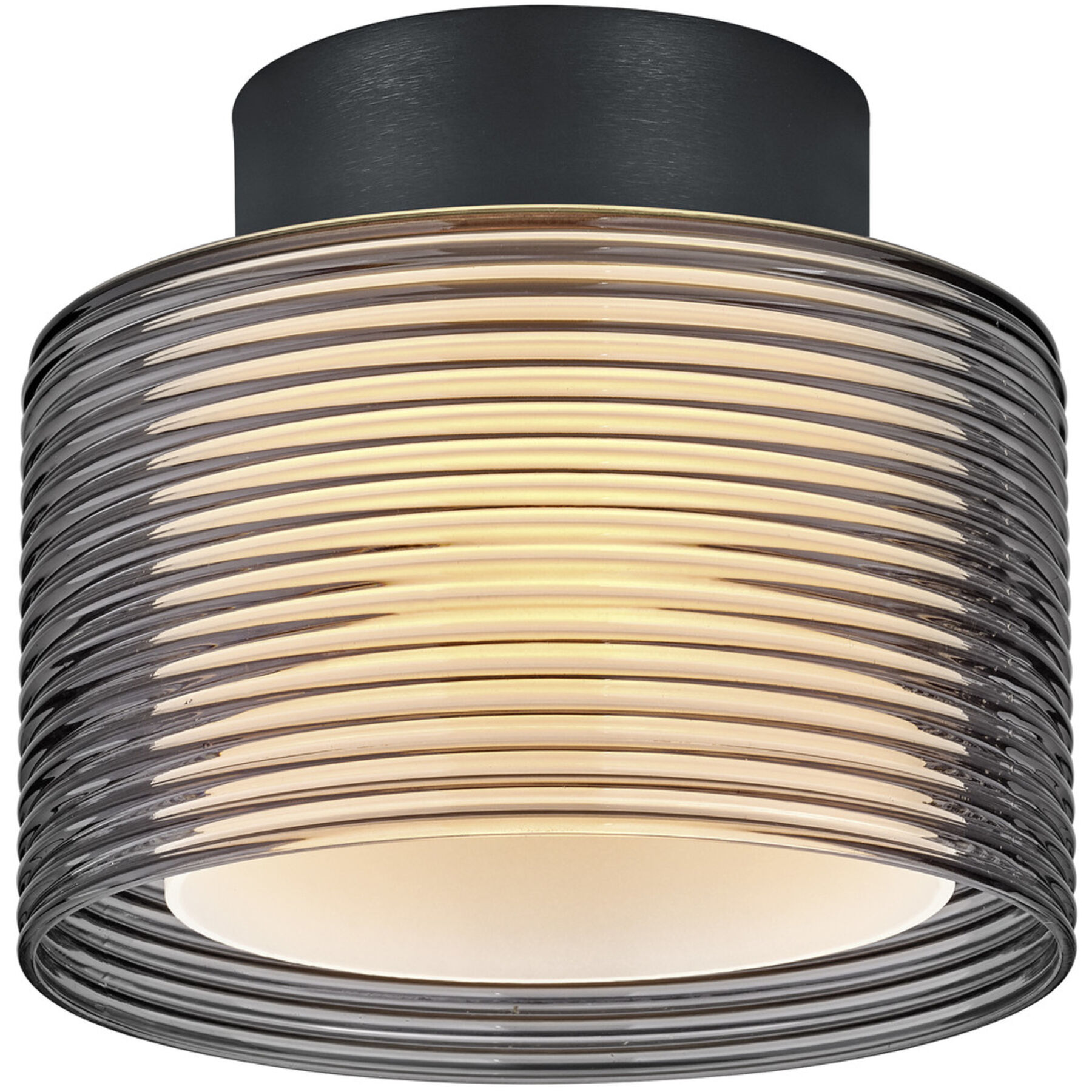 Bankamp Designer-Deckenlampe Grand Groove schwarz Eisen/Acryl/Glas 1600 lm B 17 cm - LED - Lichtfarbe: Extra warmweiss- LED Energiesparlampe