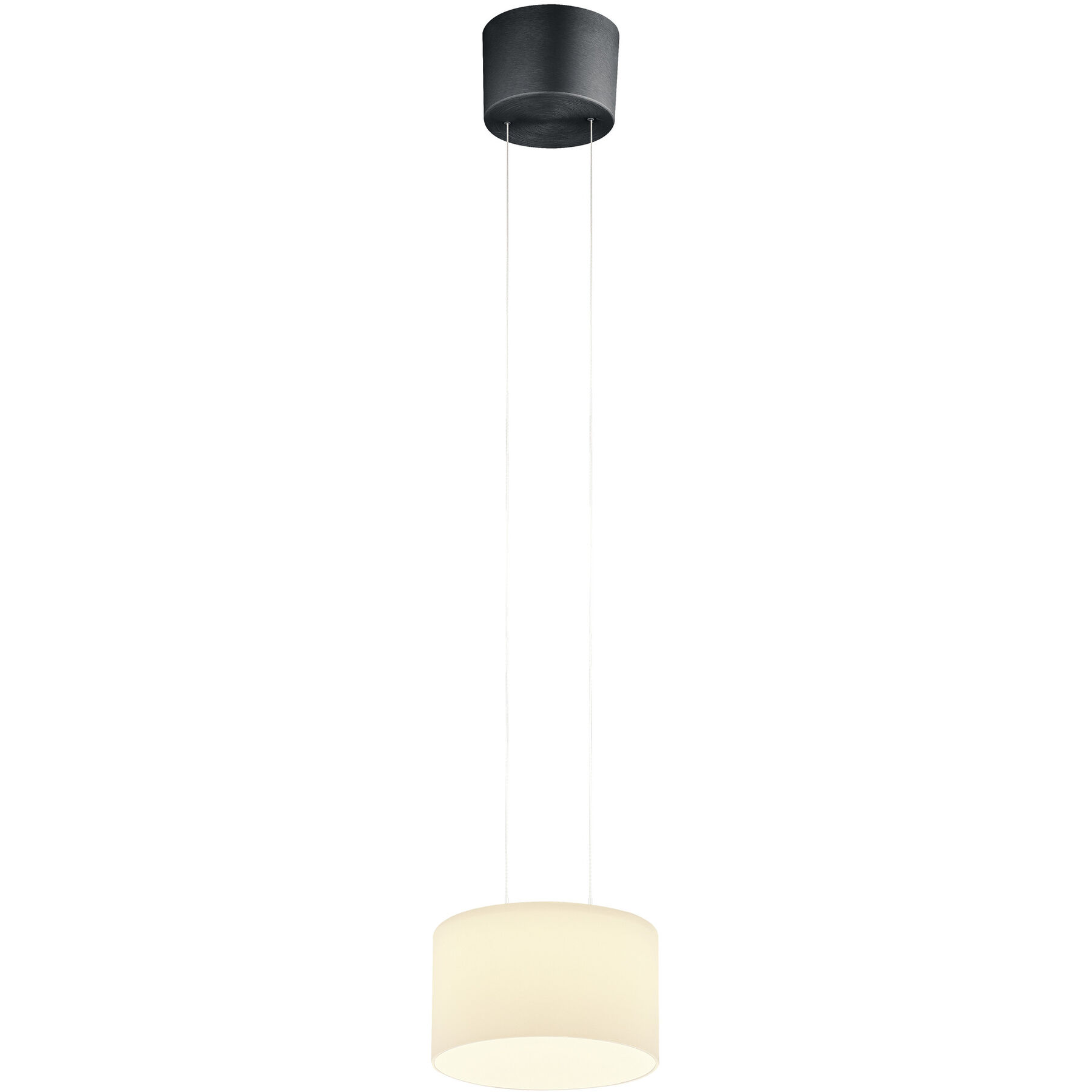 Bankamp Designer-Pendellampe Grand opal Anthrazit eloxiert Aluminium/Glas 1700 lm Dimmbar - LED - Lichtfarbe: Extra warmweiss- LED Energiesparlampe