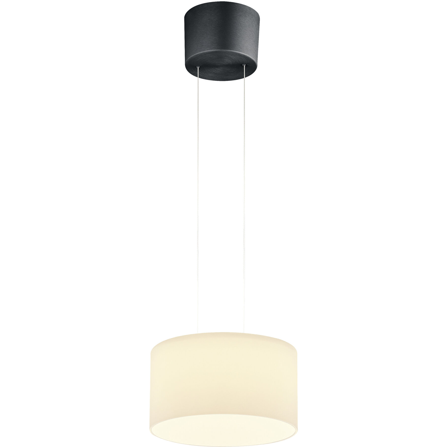 Bankamp Designer-Pendellampe Grand opal Anthrazit eloxiert Aluminium/Glas 2800 lm Dimmbar - LED - Lichtfarbe: Extra warmweiss- LED Energiesparlampe