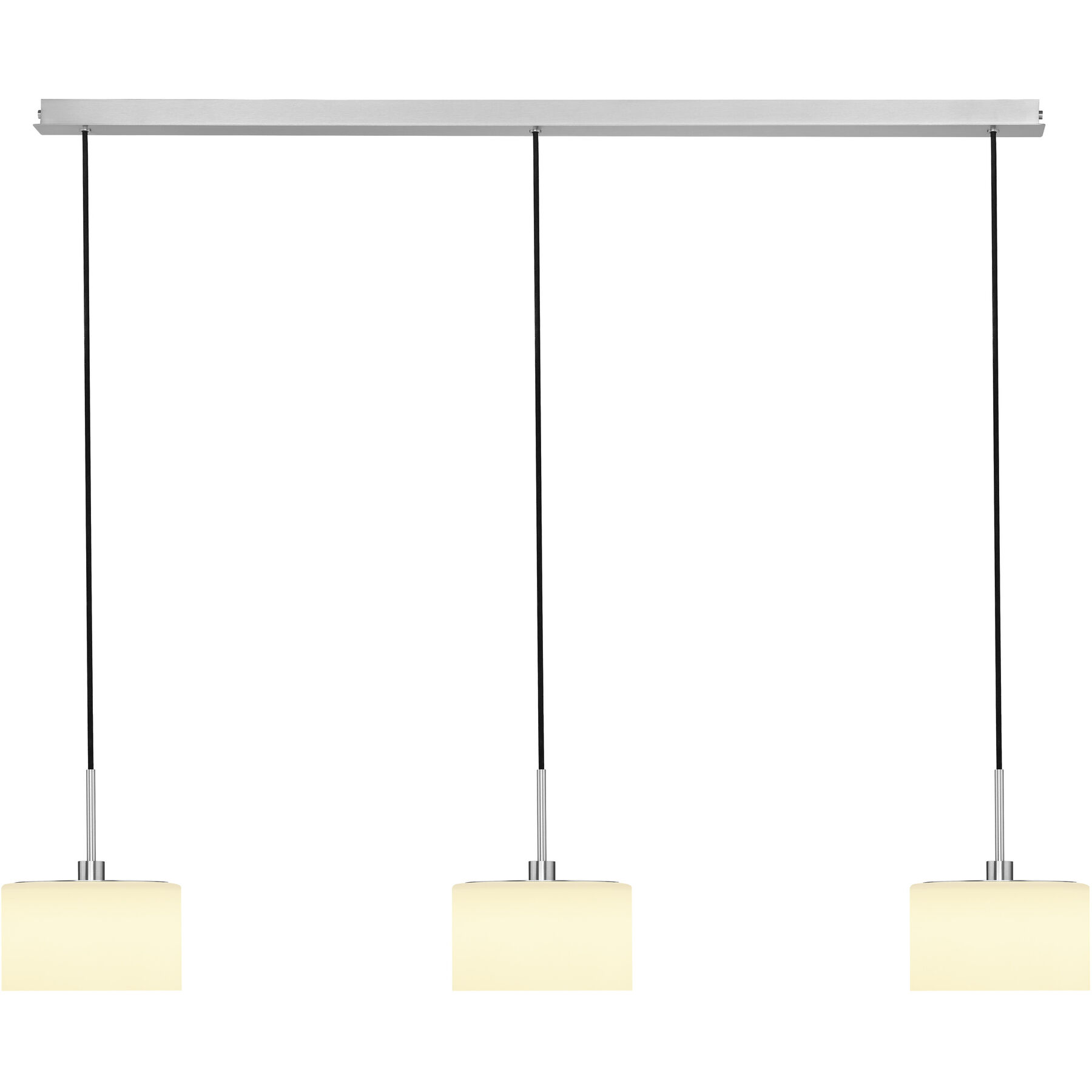 Bankamp Designer-Pendellampe Karl75 Nickel matt Messing/Glas