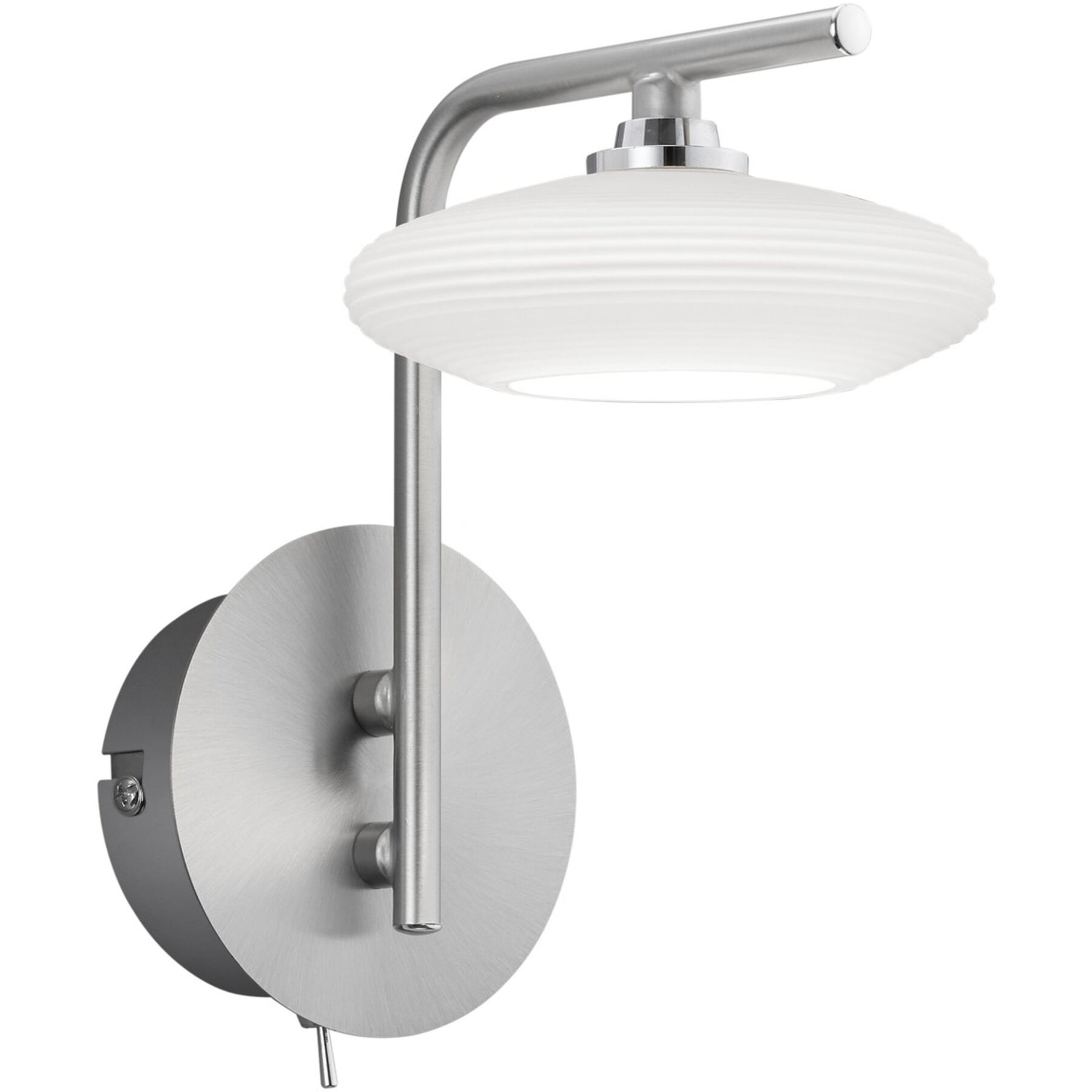 Wandlampe Kari Nickel matt mit Chrom Metall 500 lm B 10 cm - LED - Lichtfarbe: Extra warmweiss - LED Energiesparlampen