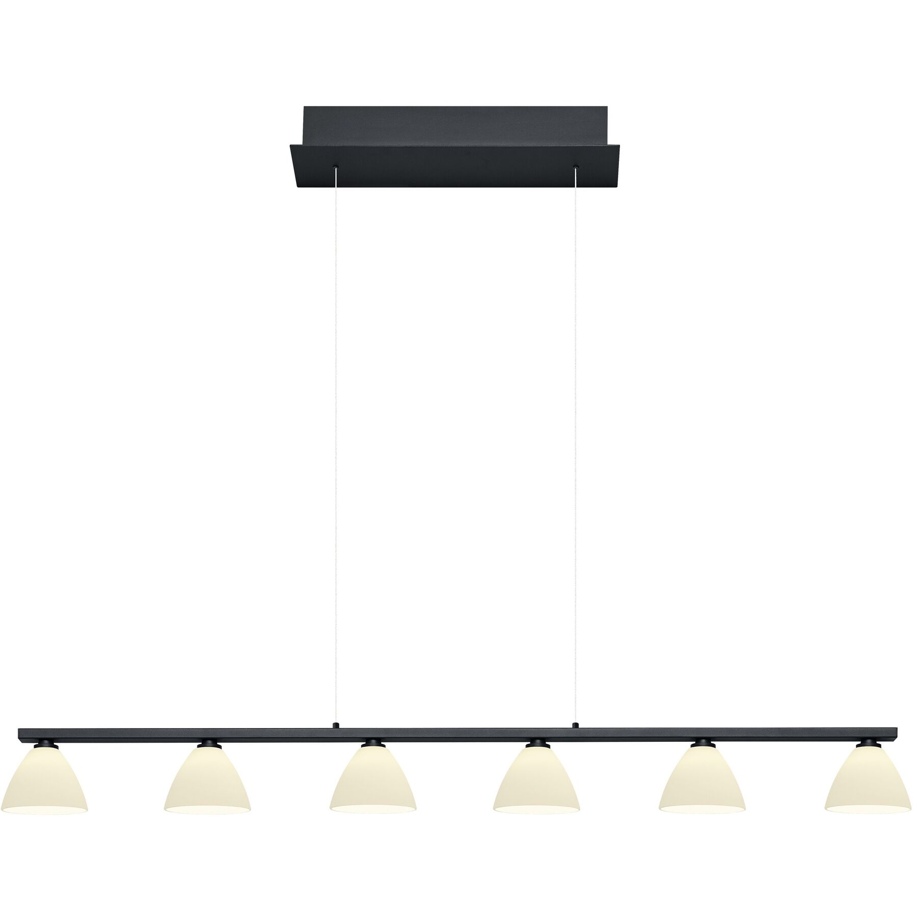 Pendellampe Emmeline schwarz Metall 3000 lm B 114 cm - LED - Lichtfarbe: Extra warmweiss - LED Energiesparlampen