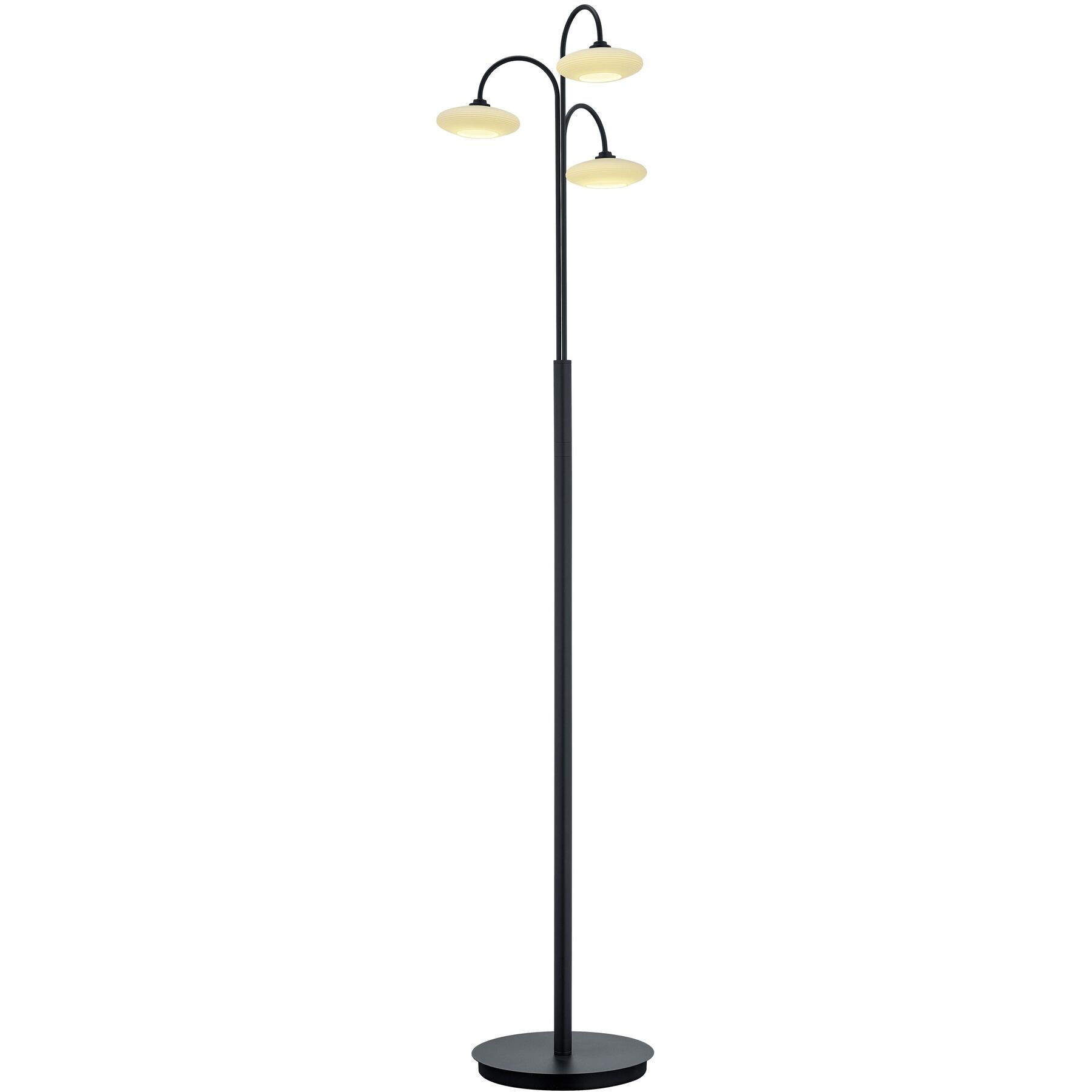 Stehlampe Kari Schwarz Metall 1500 lm H 150 cm - LED - Lichtfarbe: Extra warmweiss - LED Energiesparlampen