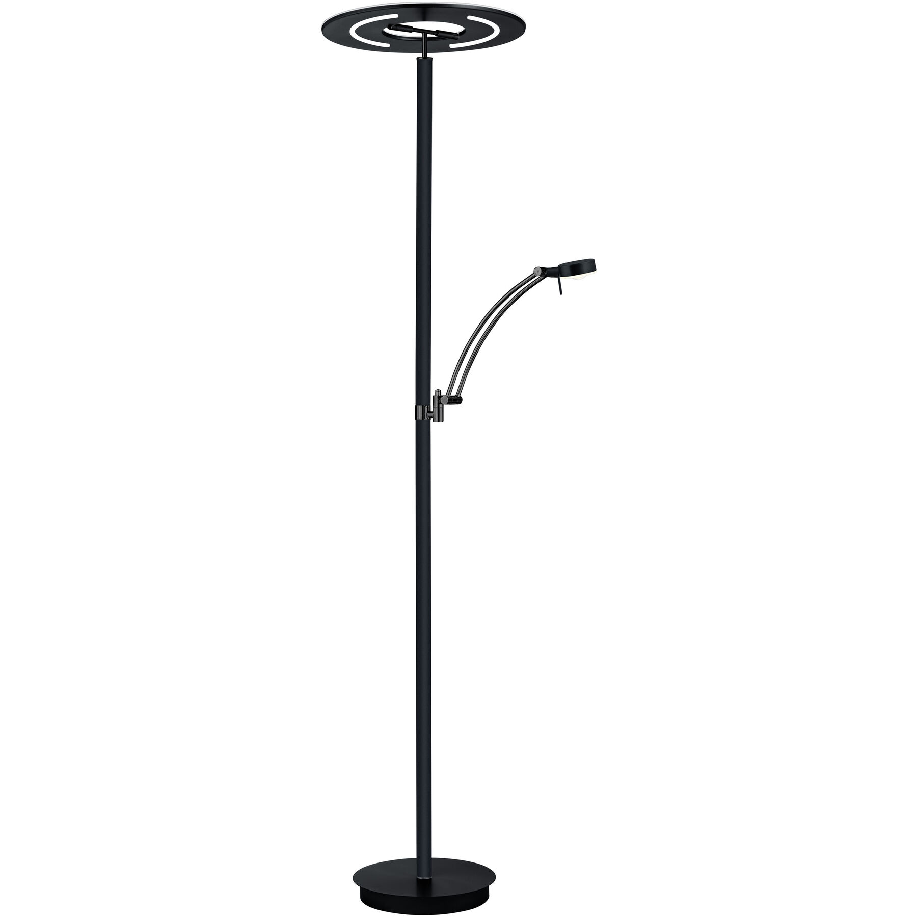 Stehlampe Corricella Schwarz Metall/Acrylglas 4600 lm H 185 cm - LED - Lichtfarbe: Extra warmweiss - LED Energiesparlampen