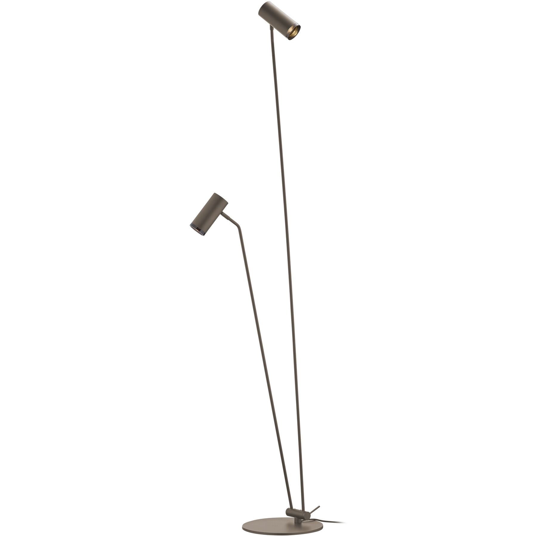 Stehlampe Adina Taupe Metall H 180 cm