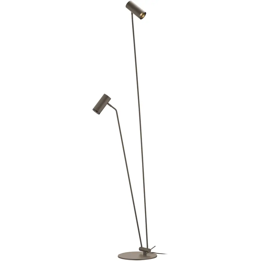Stehlampe Adina Taupe Metall H 180 cm