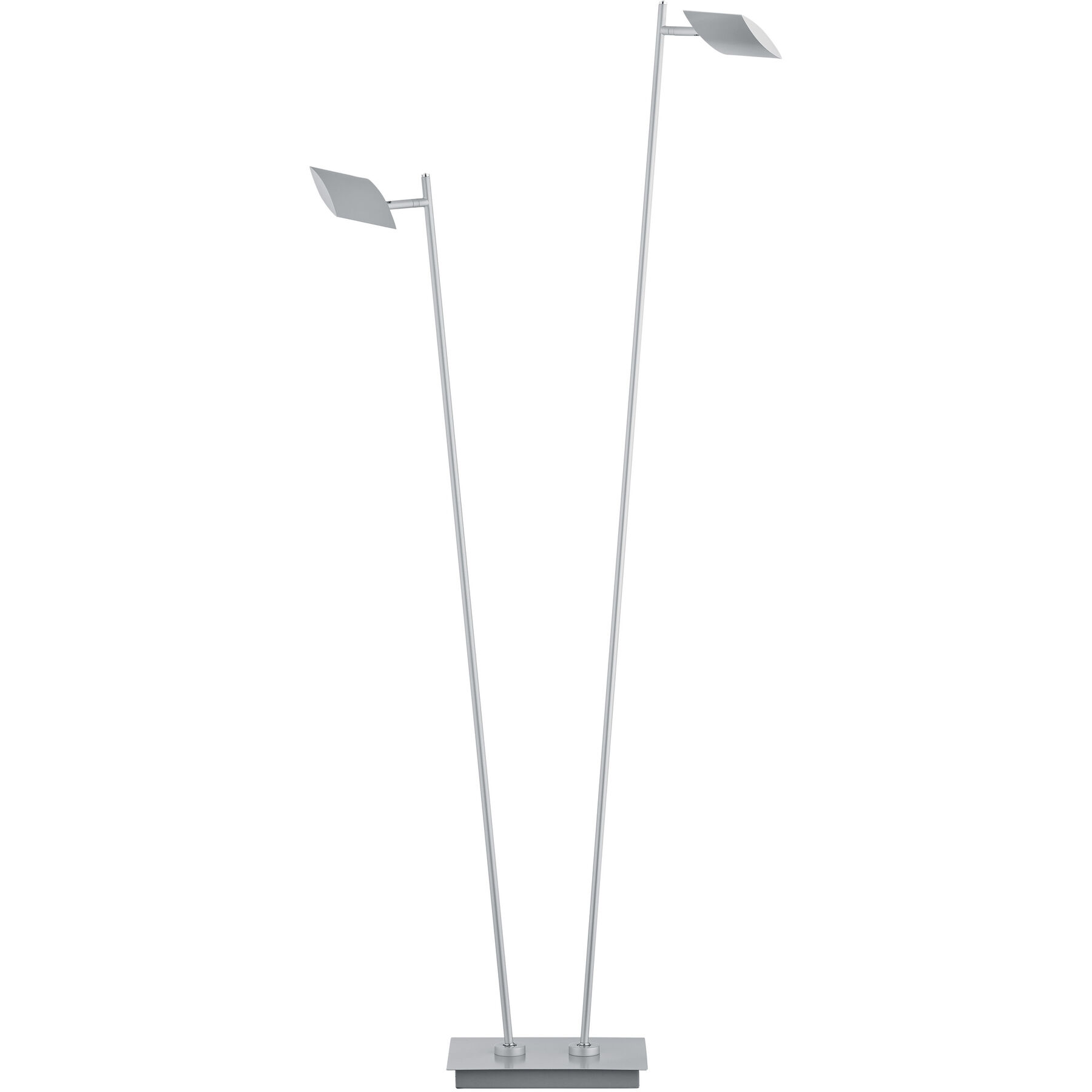Leselampe Della Hellgrau Metall 2200 lm H 130 cm - LED - LED Energiesparlampen