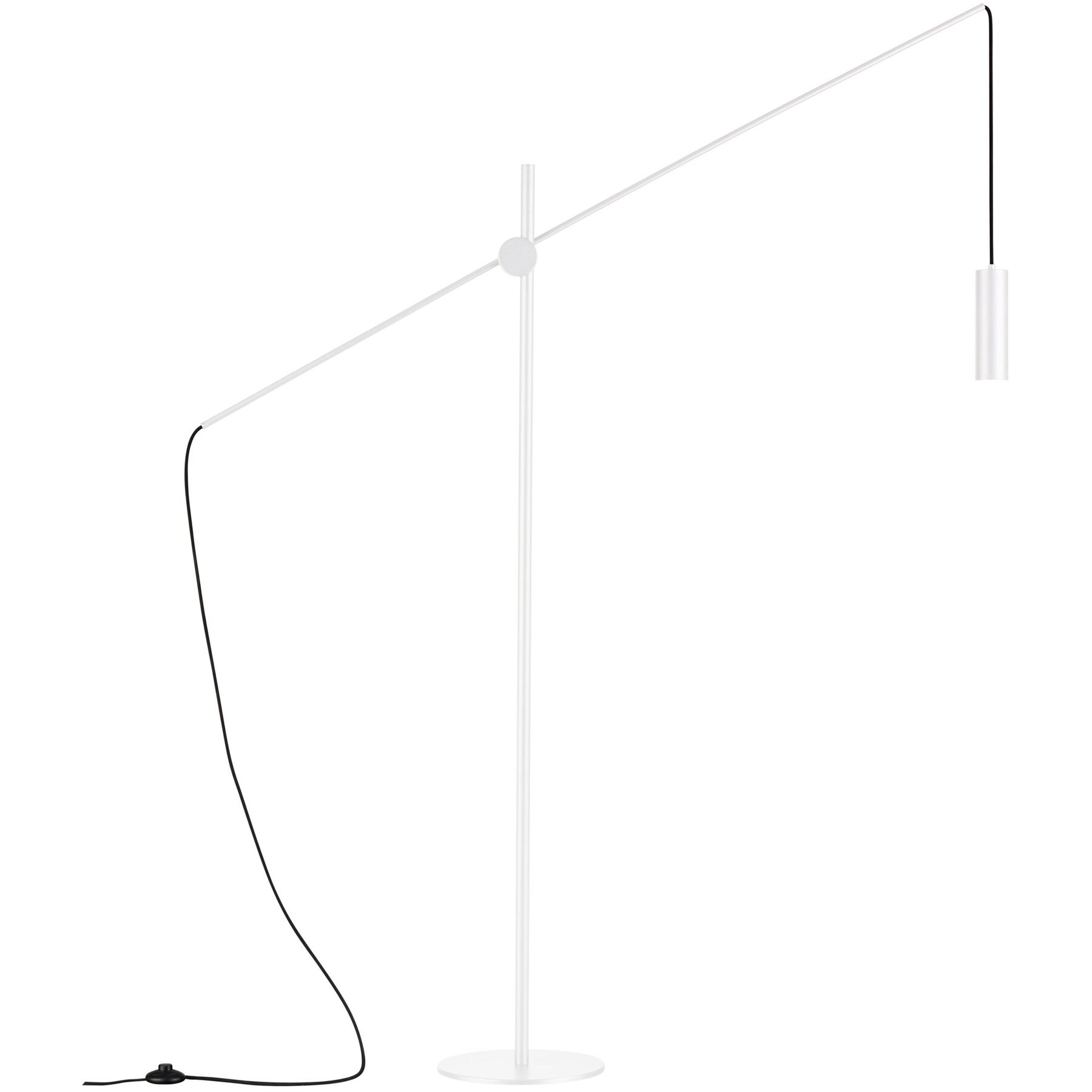 Stehlampe Adina Weiss/Schwarz Metall H 290 cm
