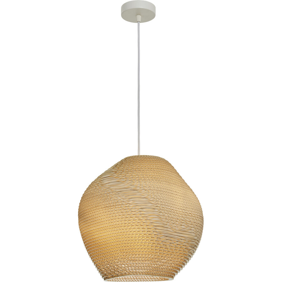 Pendellampe Allyn Braun/Weiss Karton 36 cm 33 cm