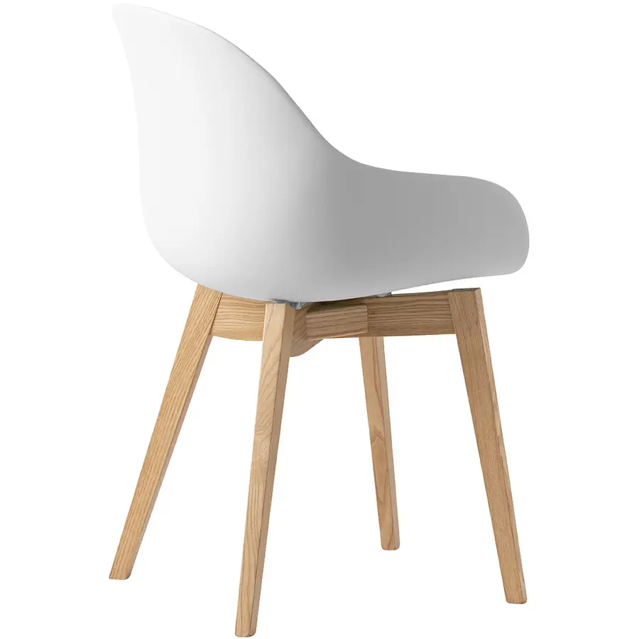 Schalenstuhl 2er-Set Academy weiss Esche B 50 cm