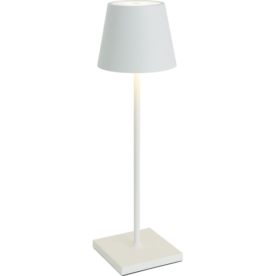 Tischlampe Aline Weiss Aluminium/Kunststoff 11 cm 38 cm – LED – Lichtfarbe: Extra warmweiss – Material: Aluminium, Kunststoff – Tischlampe- LED