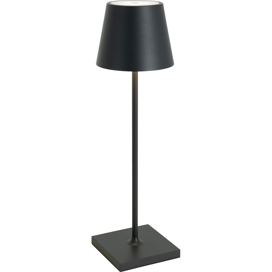 Tischlampe Aline Grau Aluminium/Kunststoff 11 cm 38 cm – Farbe: anthrazit – LED – Lichtfarbe: Extra warmweiss – Material: Aluminium, Kunststoff –