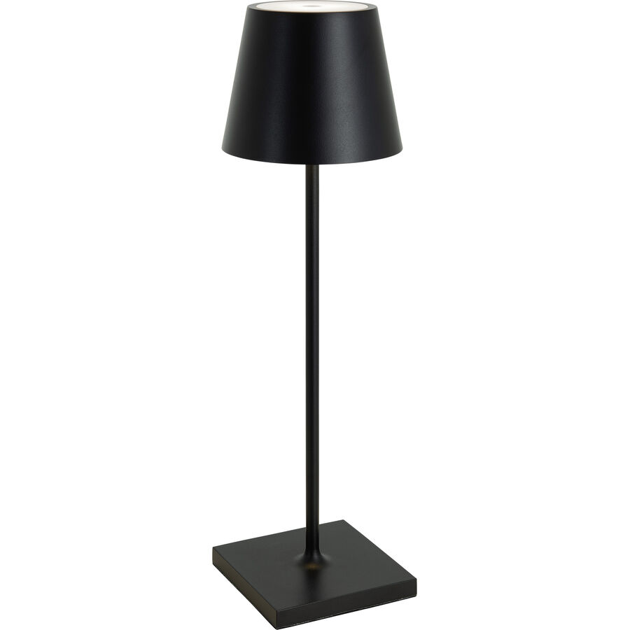 Tischlampe Aline Schwarz Aluminium/Kunststoff 11 cm 38 cm – LED – Lichtfarbe: Extra warmweiss – Material: Aluminium, Kunststoff – Tischlampe- LED