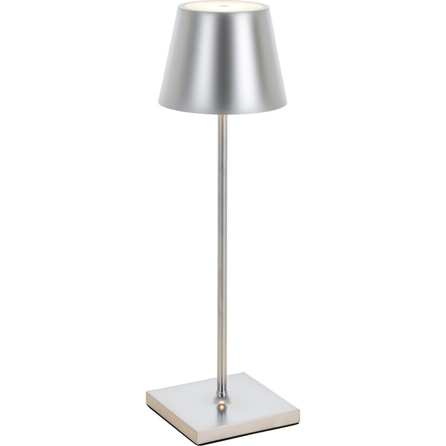 Tischlampe Aline Silber Aluminium/Kunststoff 11 cm 38 cm – LED – Lichtfarbe: Extra warmweiss – Material: Aluminium, Kunststoff – Tischlampe- LED