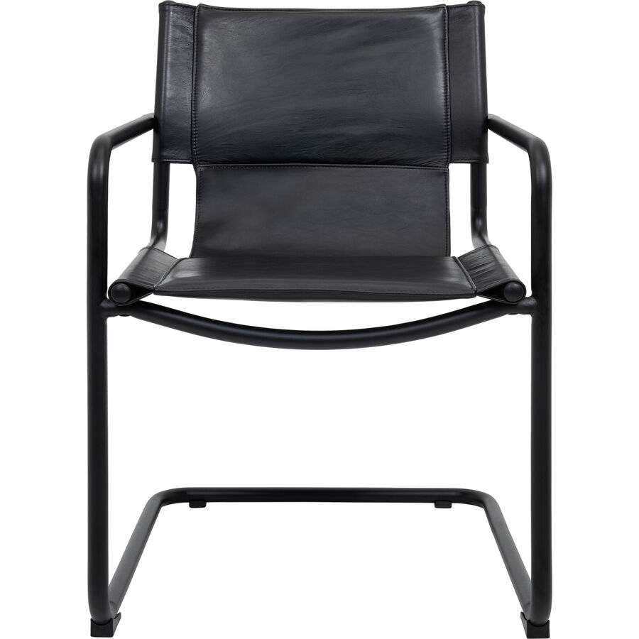 Stuhl Haider Schwarz Leder 59 cm 83 cm