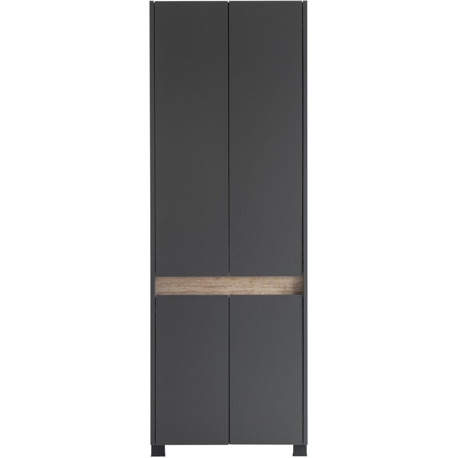 Armadio per scarpe Como Grigio Materiale a base di legno 56.9 cm 164.5 cm - Colore: antracite - Armadio per scarpe