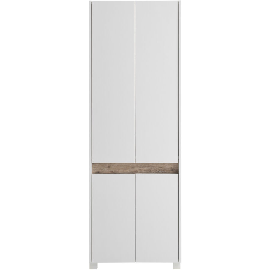 Armadio per scarpe Como Bianco Materiale a base di legno 56.9 cm 164.5 cm - Colore: bianco perla - Armadio per scarpe