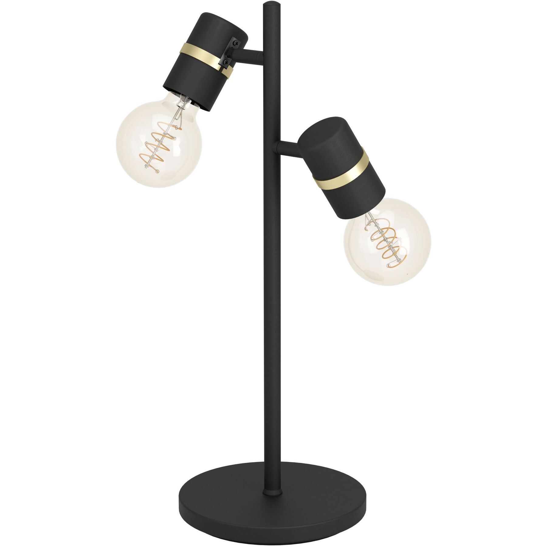 Eglo Tischlampe Lurone Schwarz/messing Stahl H 50 cm