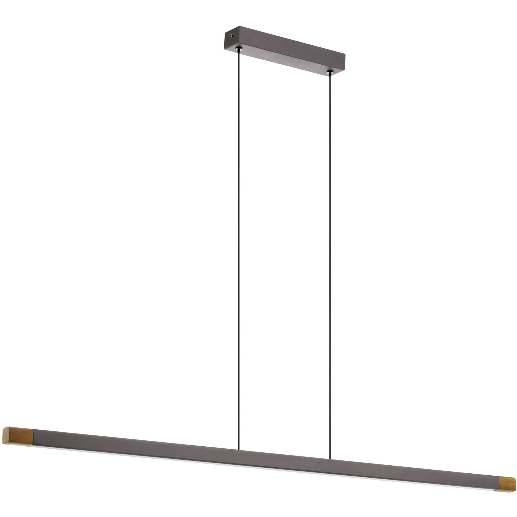 Eglo Pendellampe Lisciana Grau Aluminium/Stahl/Holzwerkstoff 2500 lm Dimmbar B 3.5 cm - LED - Lichtfarbe: Warmweiss - LED Energiesparlampen