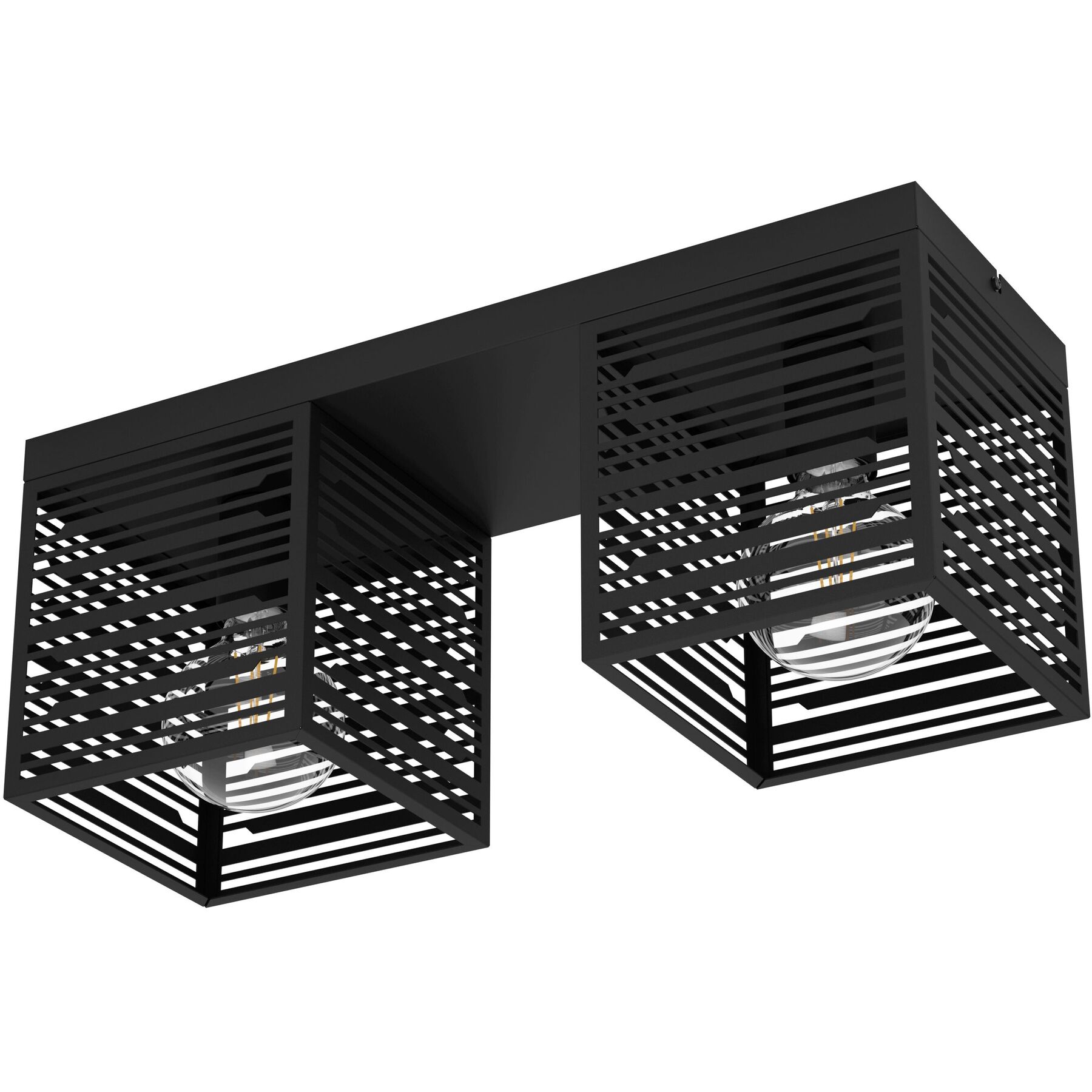 Eglo Deckenlampe Piedritas Schwarz Stahl B 18 cm
