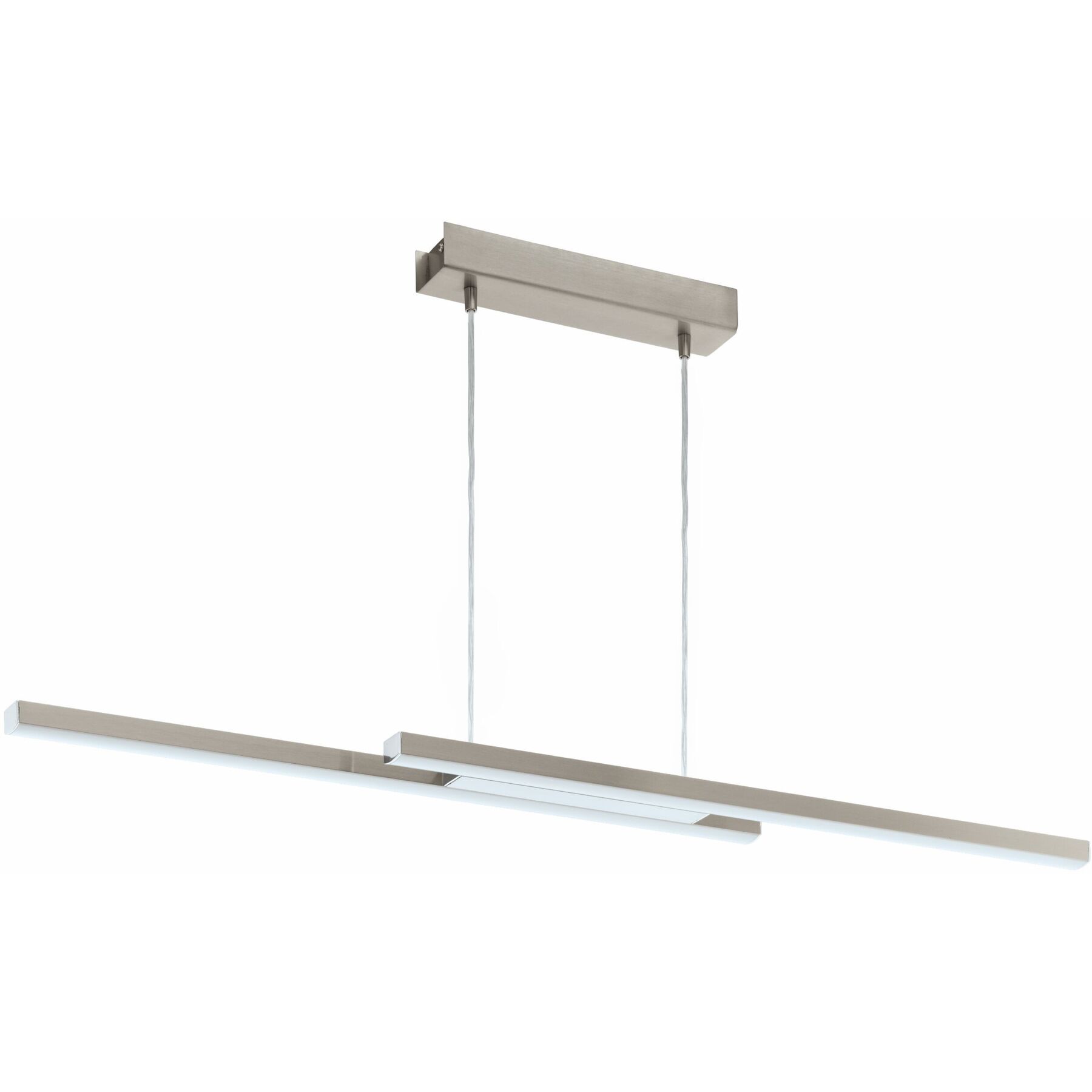 Eglo Pendellampe Fraioli-Z Nickel matt Aluminium 4800 lm Dimmbar B 10 cm - LED - Lichtfarbe: Extra warmweiss - Kaltes Tagesweiss- LED Energiesparlampe