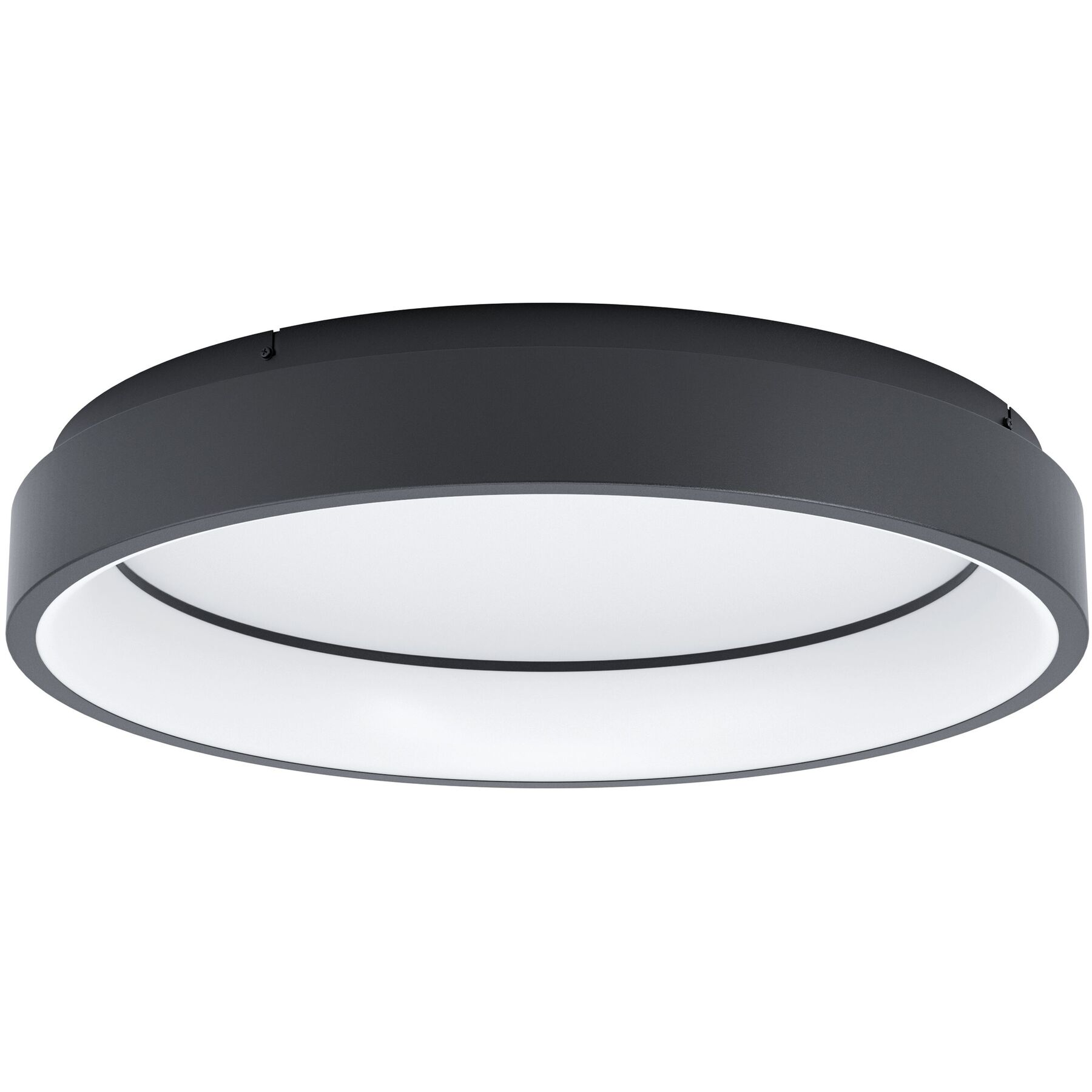 Eglo Deckenlampe Marghera-Z Schwarz Stahl 3120 lm Dimmbar B 60 cm - LED - Lichtfarbe: Extra warmweiss - Kaltes Tagesweiss- LED Energiesparlampe