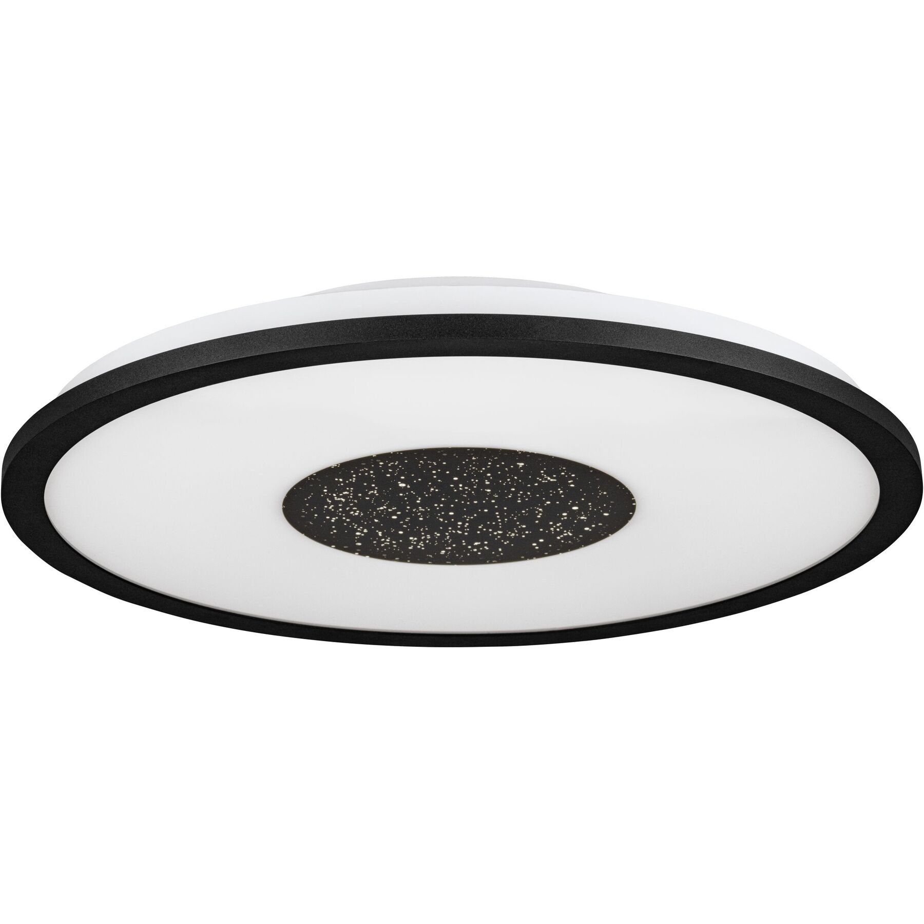 Eglo Deckenlampe Marmorata Schwarz/weiss Aluminium/Stahl B 45 cm - LED - Lichtfarbe: Warmweiss- LED Energiesparlampe