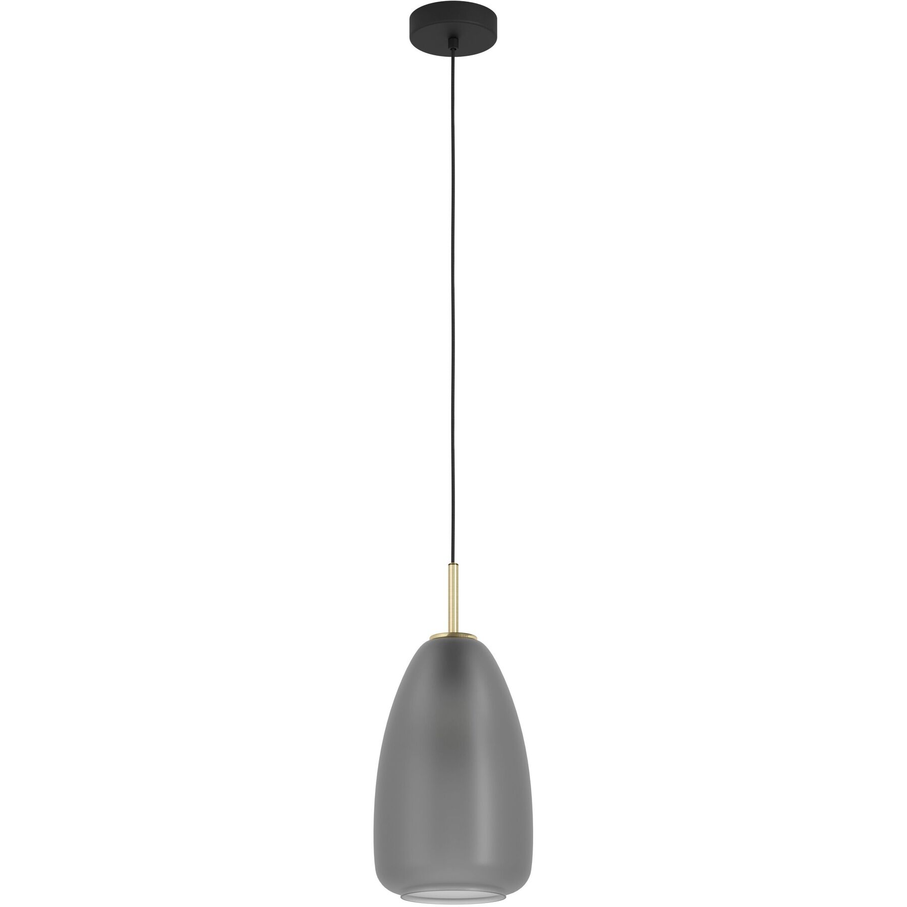 Eglo Pendellampe Alobrase Schwarz/messing Stahl B 20 cm