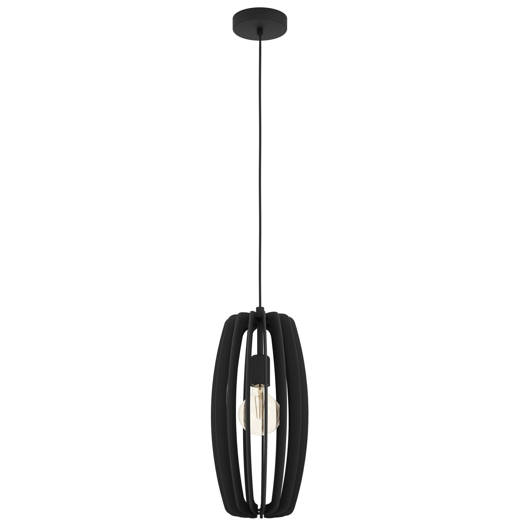 Eglo Pendellampe Bajazzara Schwarz Stahl B 26 cm