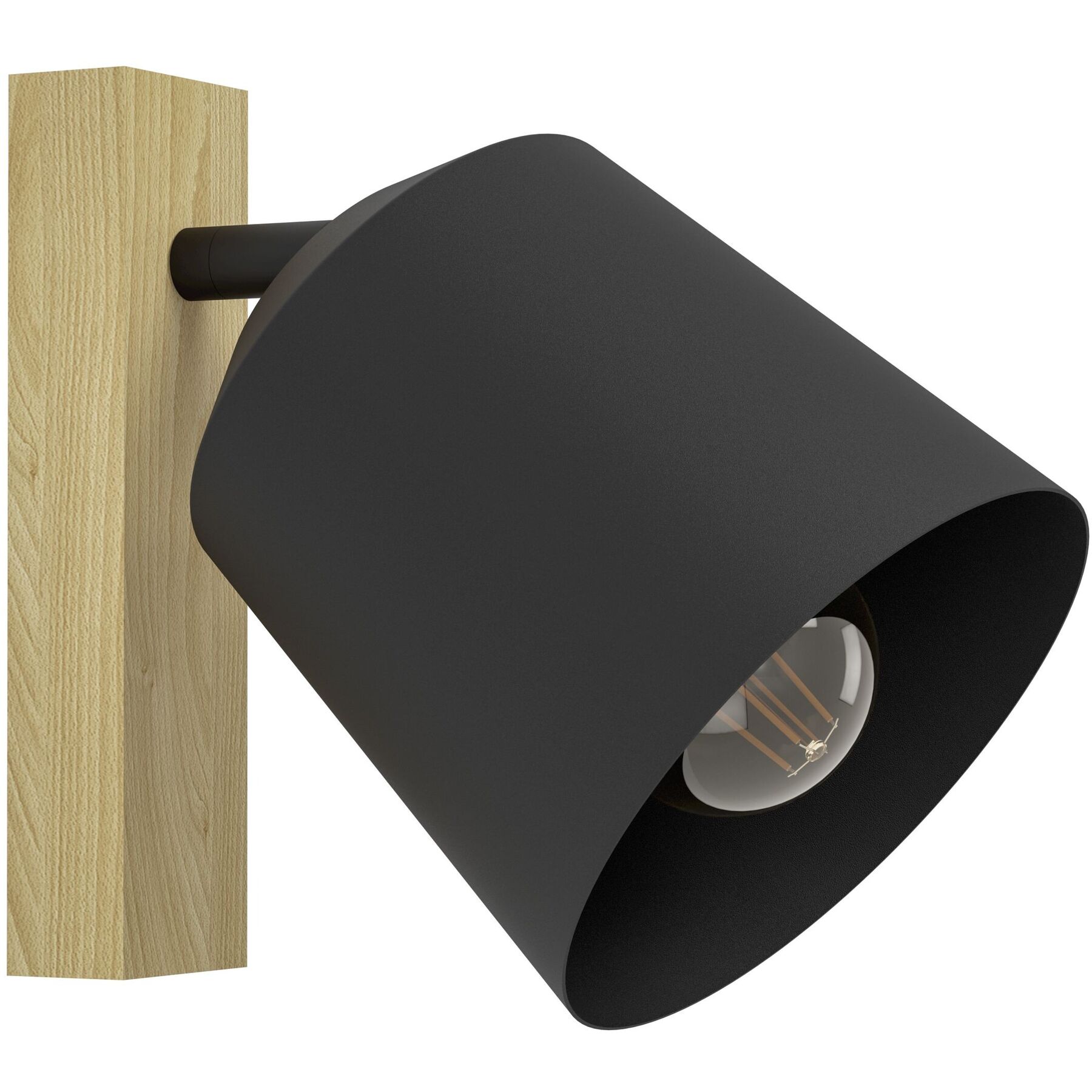 Eglo Spot Cotorro Braun, schwarz Holz/Stahl B 23 cm