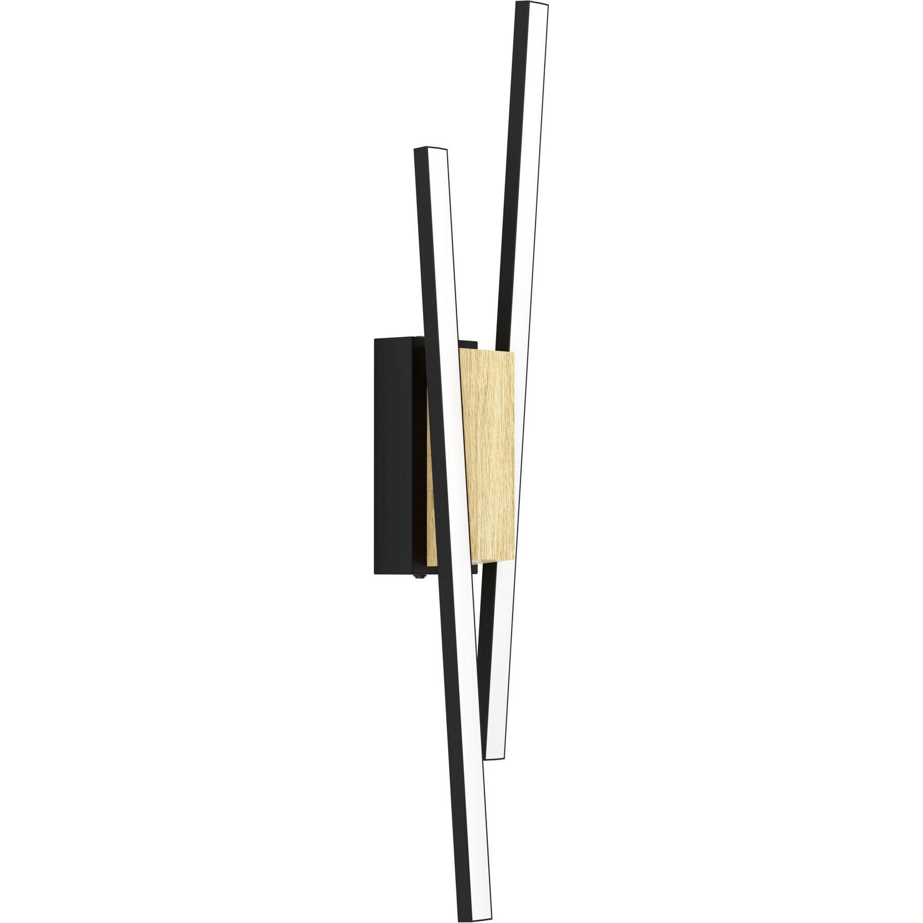 Eglo Wandlampe Panagria Schwarz, braun Aluminium/Stahl/Holzwerkstoff 1510 lm B 8.5 cm - LED - Lichtfarbe: Warmweiss - LED Energiesparlampen