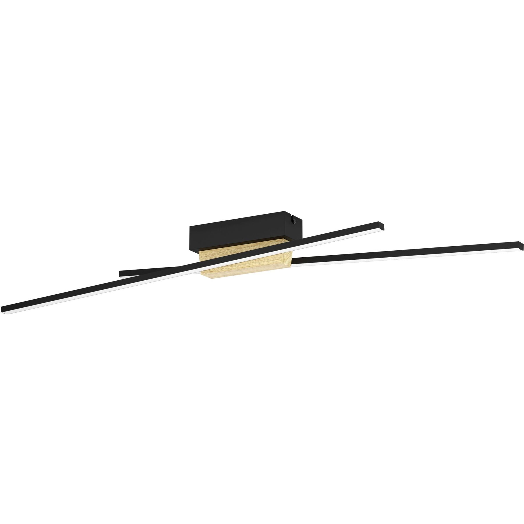Eglo Deckenlampe Panagria Braun/schwarz Aluminium/Stahl/Holzwerkstoff 3120 lm Dimmbar B 7.5 cm - LED - Lichtfarbe: Warmweiss - LED Energiesparlampen