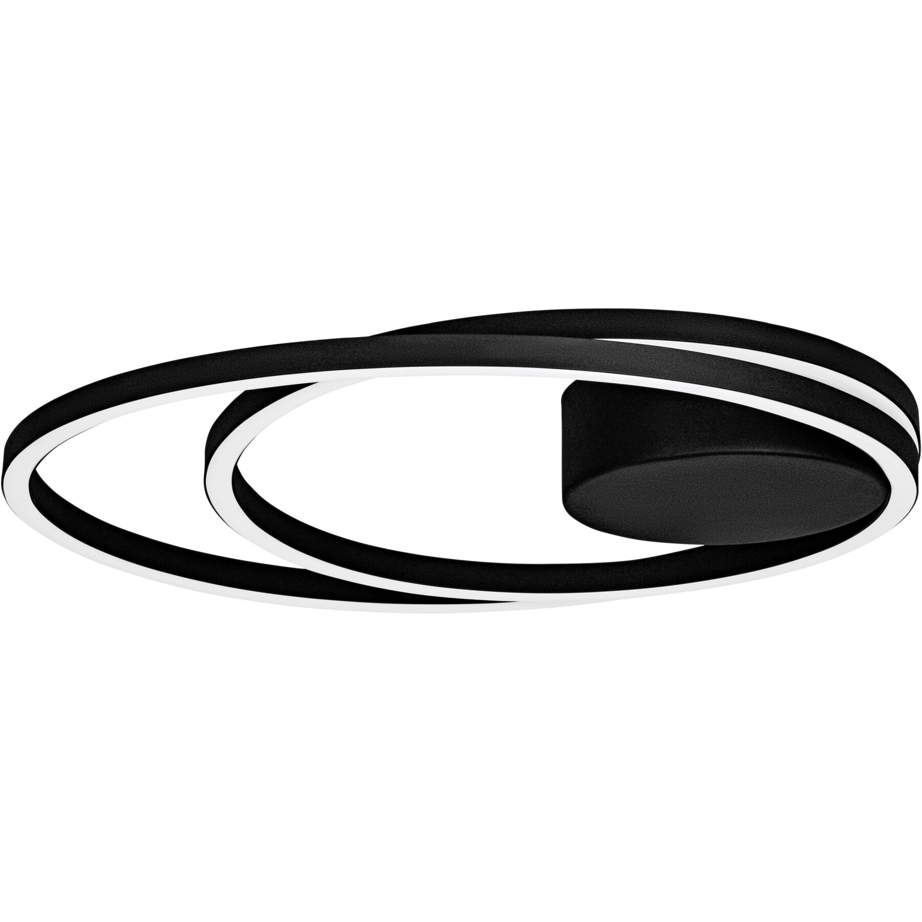 Eglo Deckenlampe Ruotale Schwarz Aluminium/Stahl 4400 lm B 45 cm - LED - Lichtfarbe: Warmweiss - LED Energiesparlampen