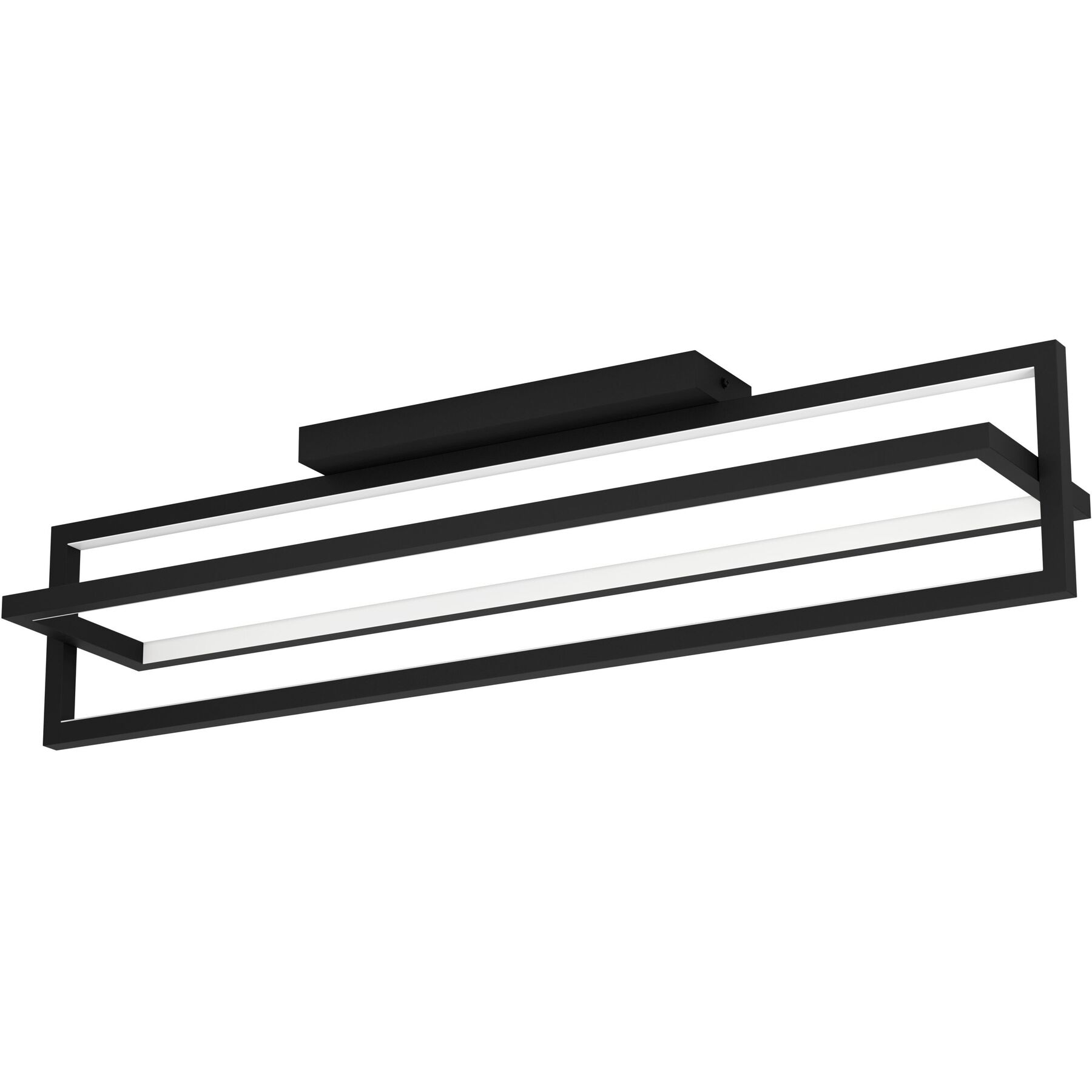Eglo Deckenlampe Siberia Schwarz Stahl 4600 lm Dimmbar B 16 cm - LED - Lichtfarbe: Warmweiss - Kaltes Tagesweiss- LED Energiesparlampe