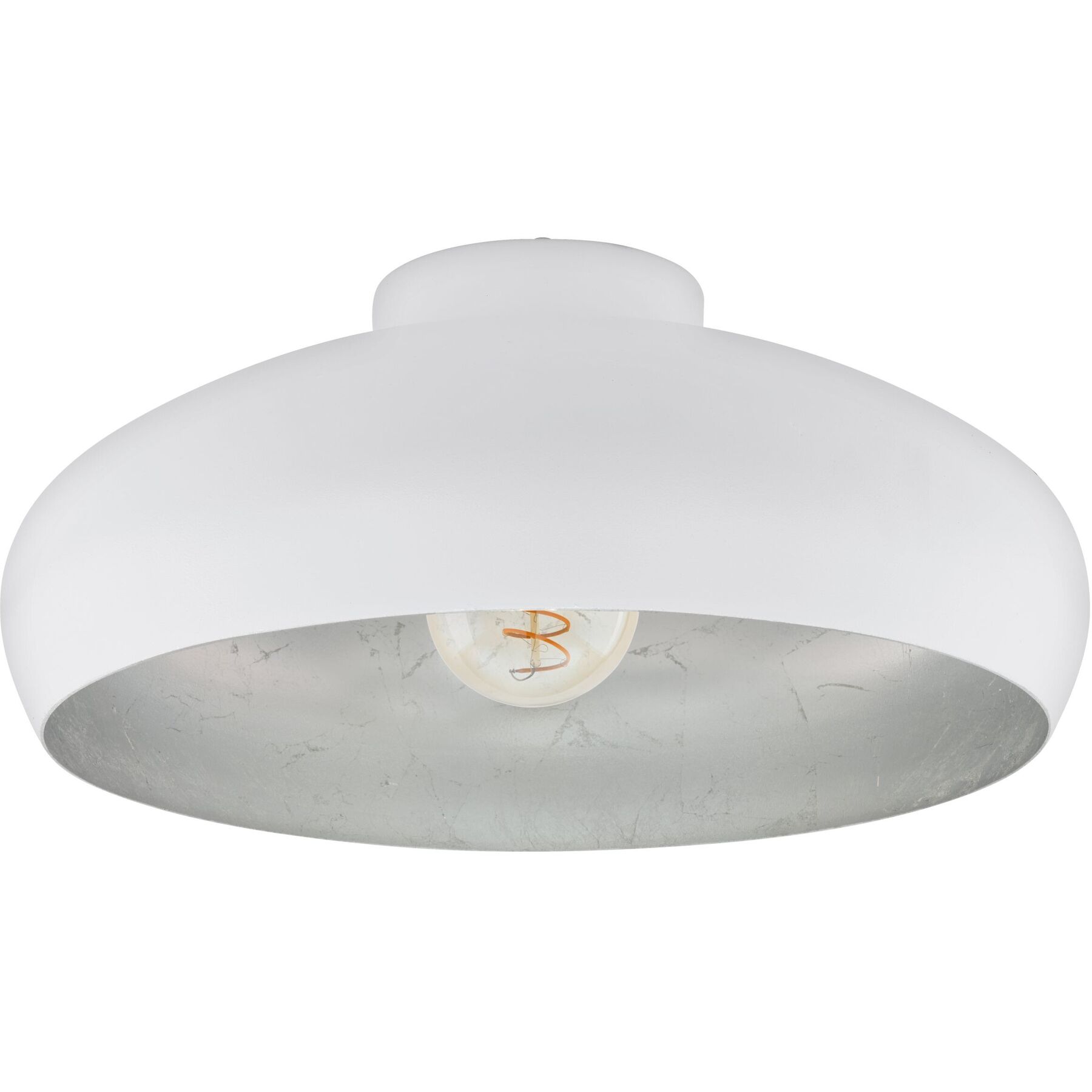 Eglo Deckenlampe Mogano Weiss/silber Stahl B 40 cm