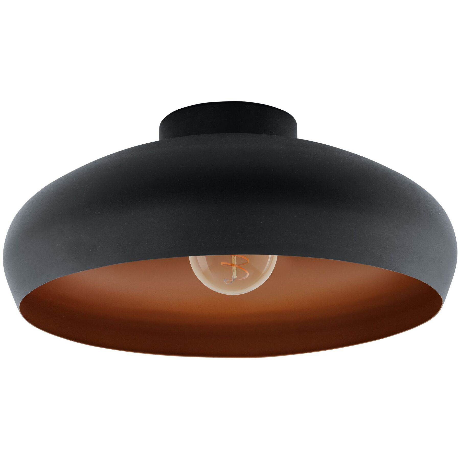 Eglo Deckenlampe Mogano Schwarz/kupfer Stahl B 40 cm