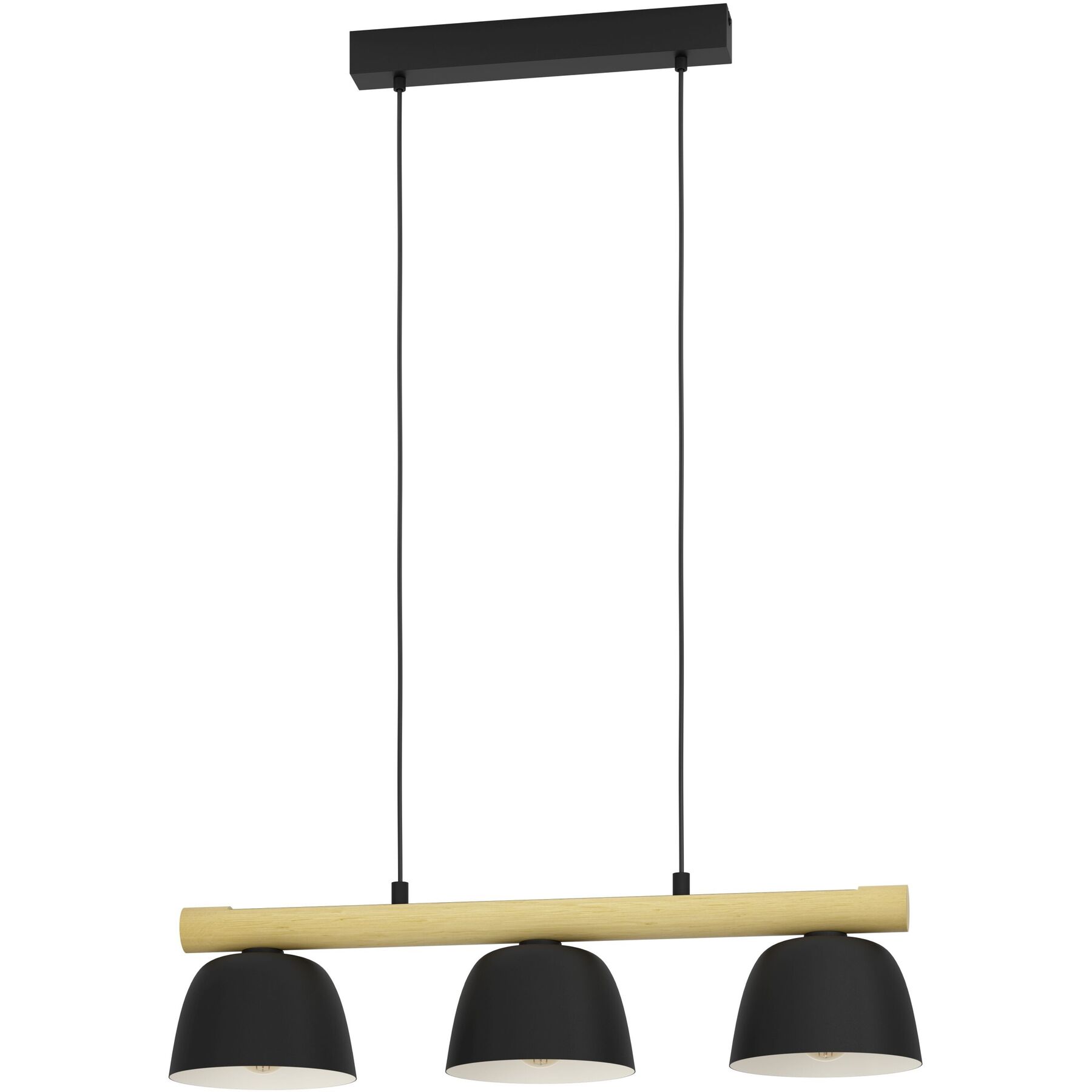 Eglo Pendellampe Sherburn Braun/schwarz Holz/Stahl B 20 cm