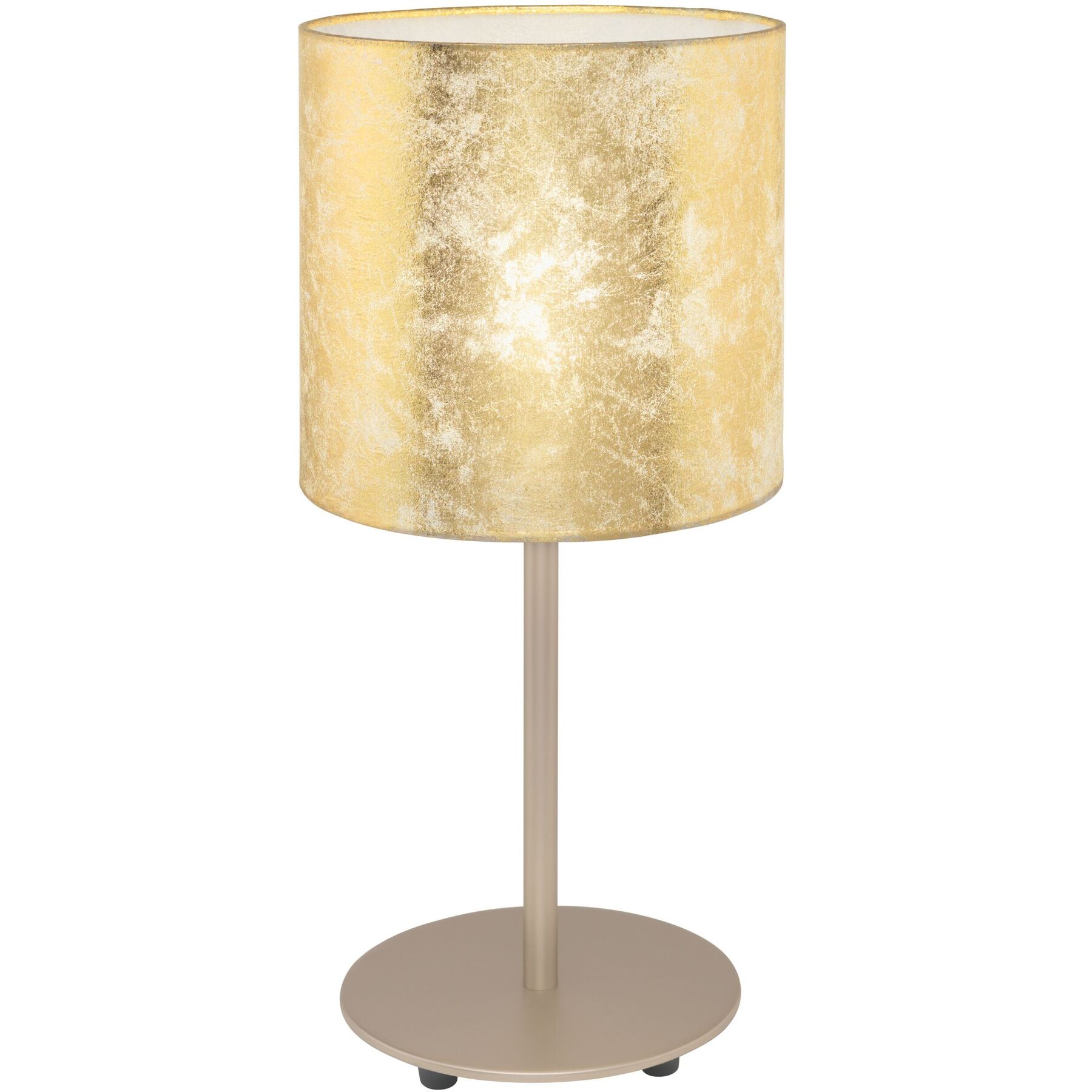 Eglo Tischlampe Viserbella Champagner Stahl H 40 cm