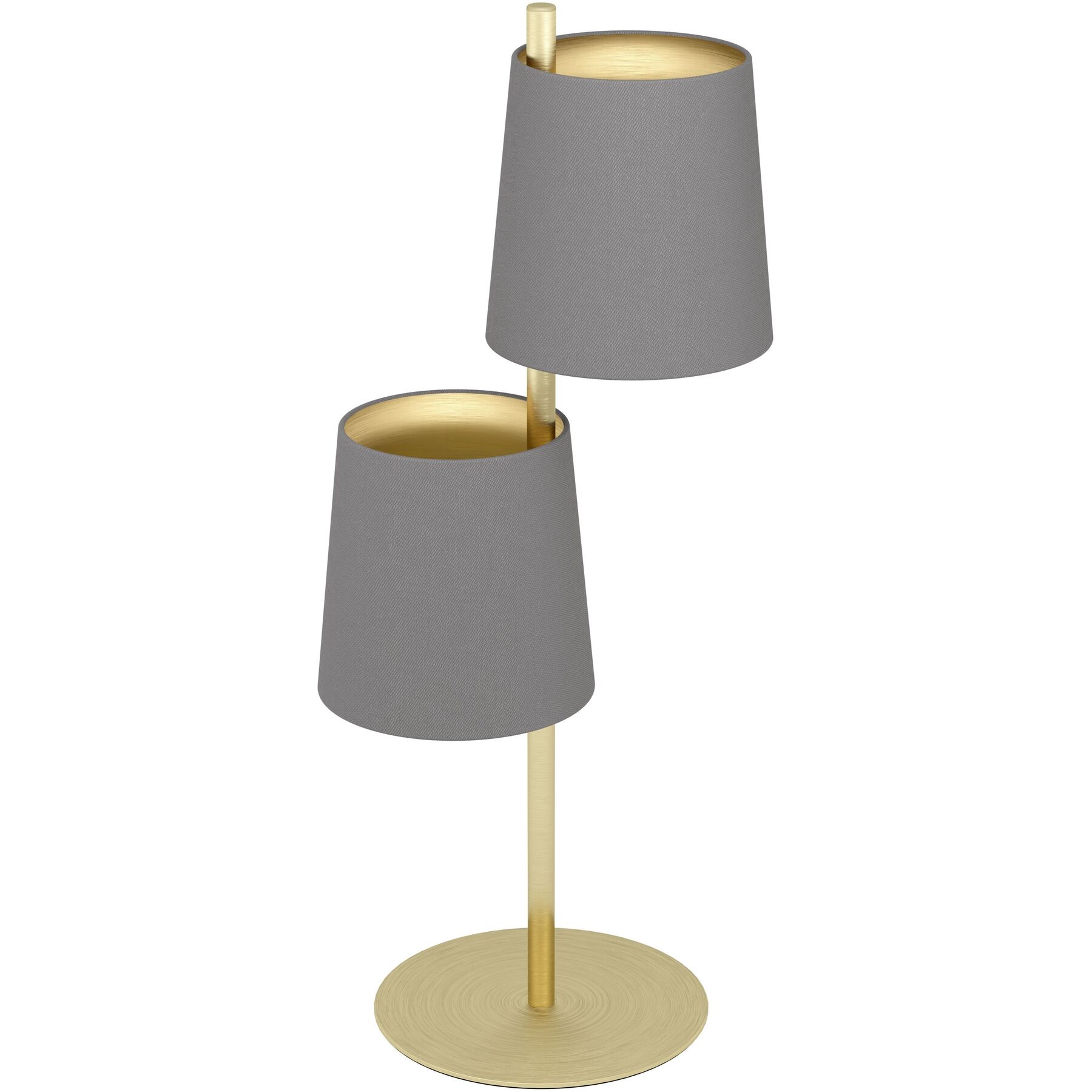 Eglo Tischlampe Almeida 2 Messing Stahl H 60.5 cm