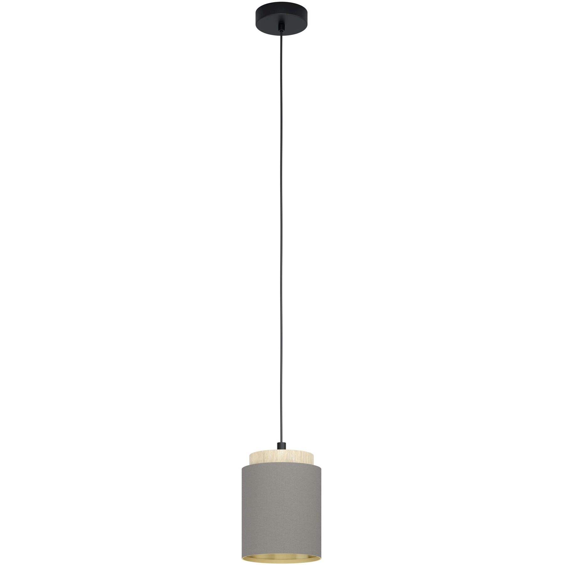 Eglo Pendellampe Albariza Braun/schwarz Holz/Stahl B 16 cm