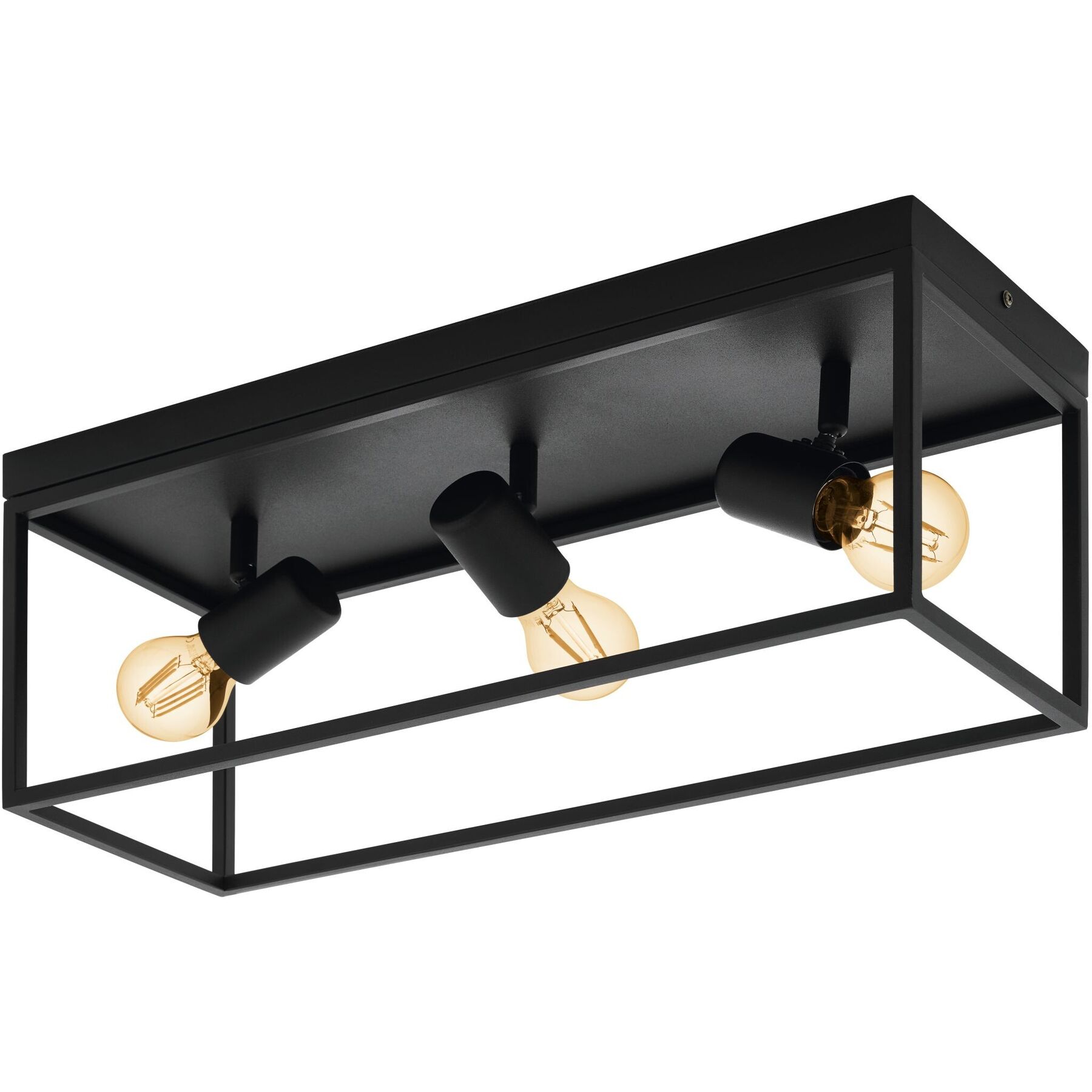 Eglo Deckenlampe Silentina Schwarz Stahl B 18 cm