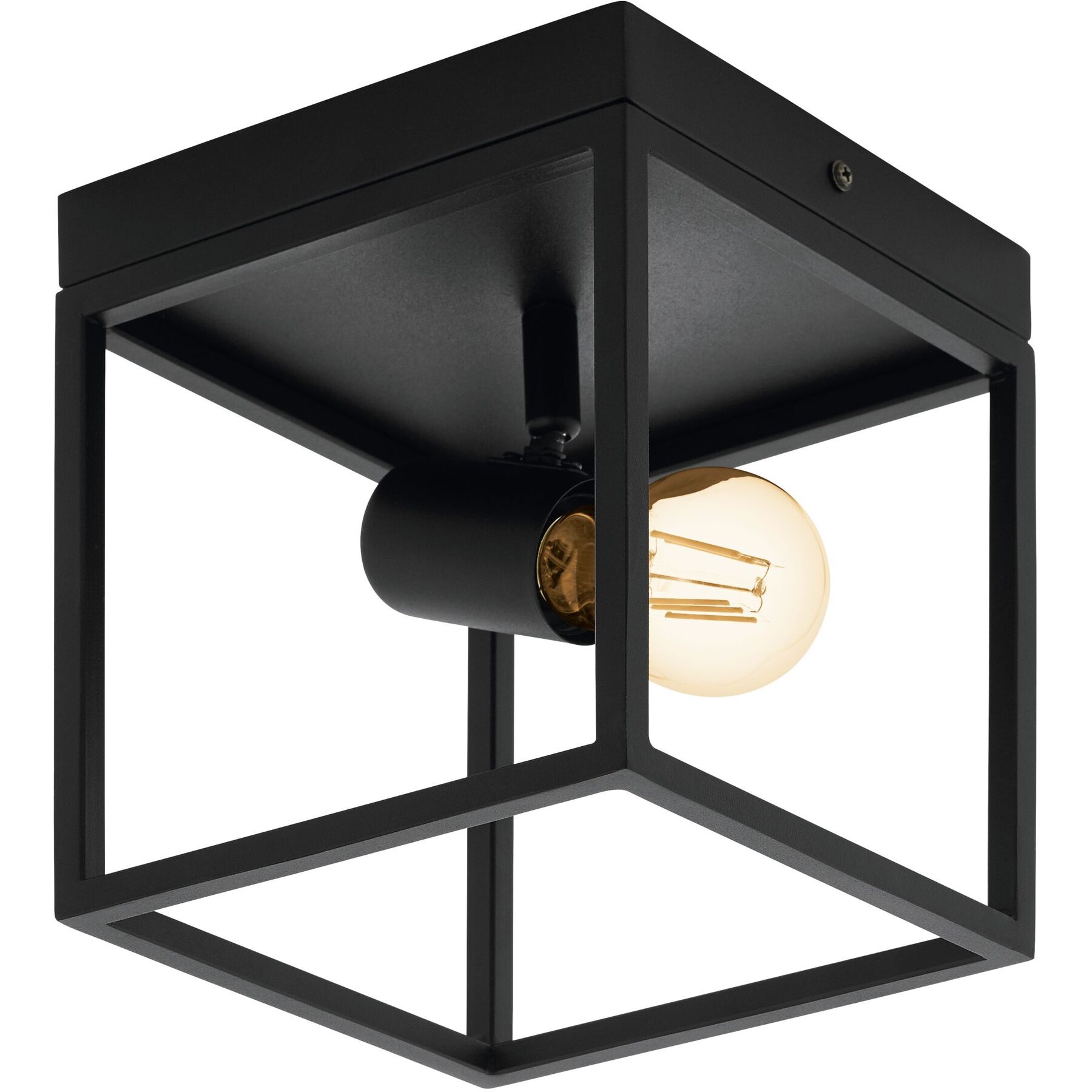 Eglo Deckenlampe Silentina Schwarz Stahl B 18 cm