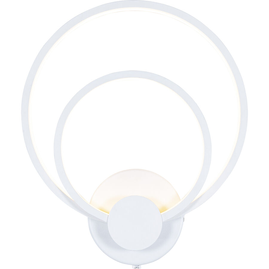 Wandlampe Aras Weiss Kunststoff/Metall 26 cm 30 cm – LED – Lichtfarbe: Extra warmweiss – Material: Metall/Kunststoff – Wandlampe- LED Energiesparlampe