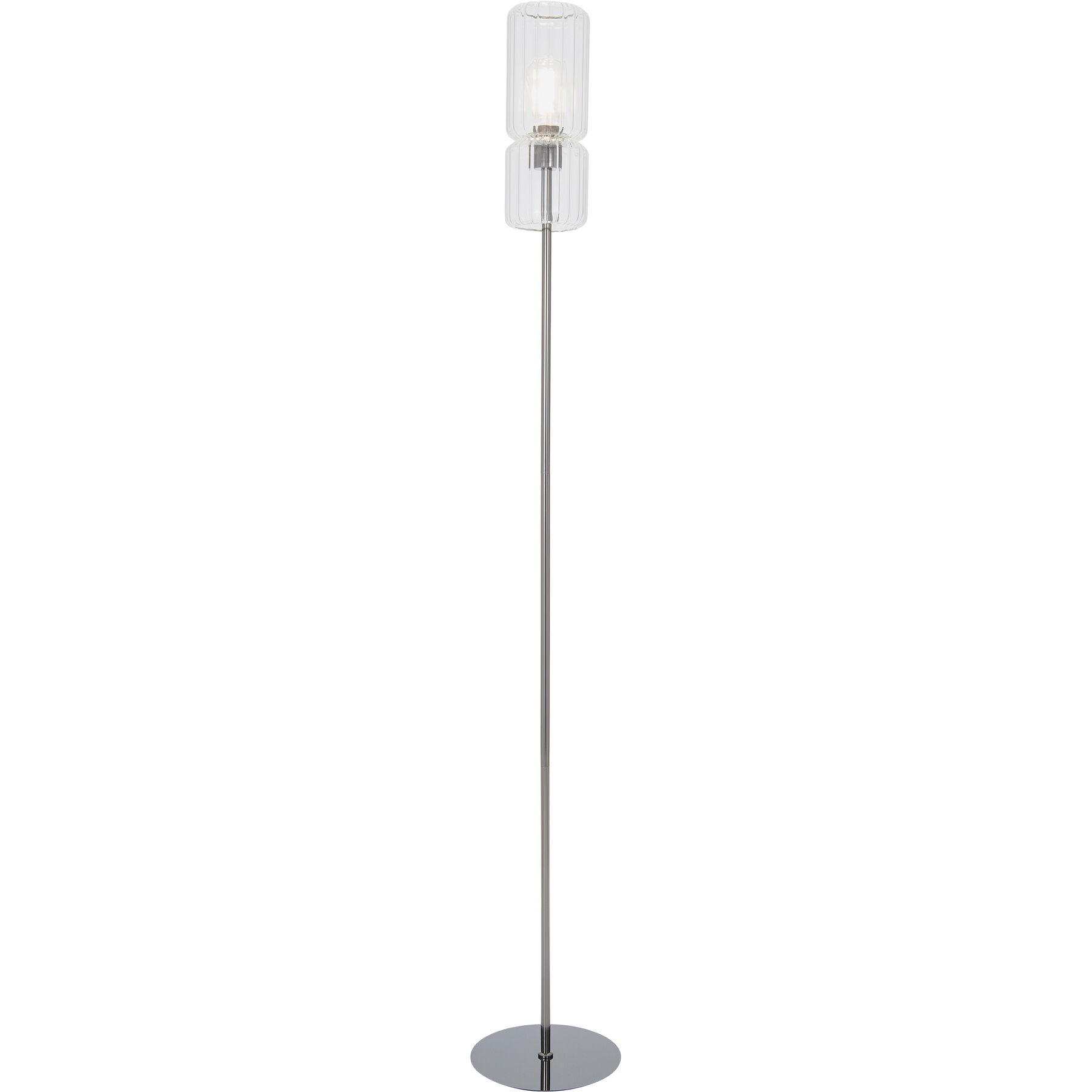 Stehlampe Harmon transparent/anthrazit matt Metall/Glas H 155 cm