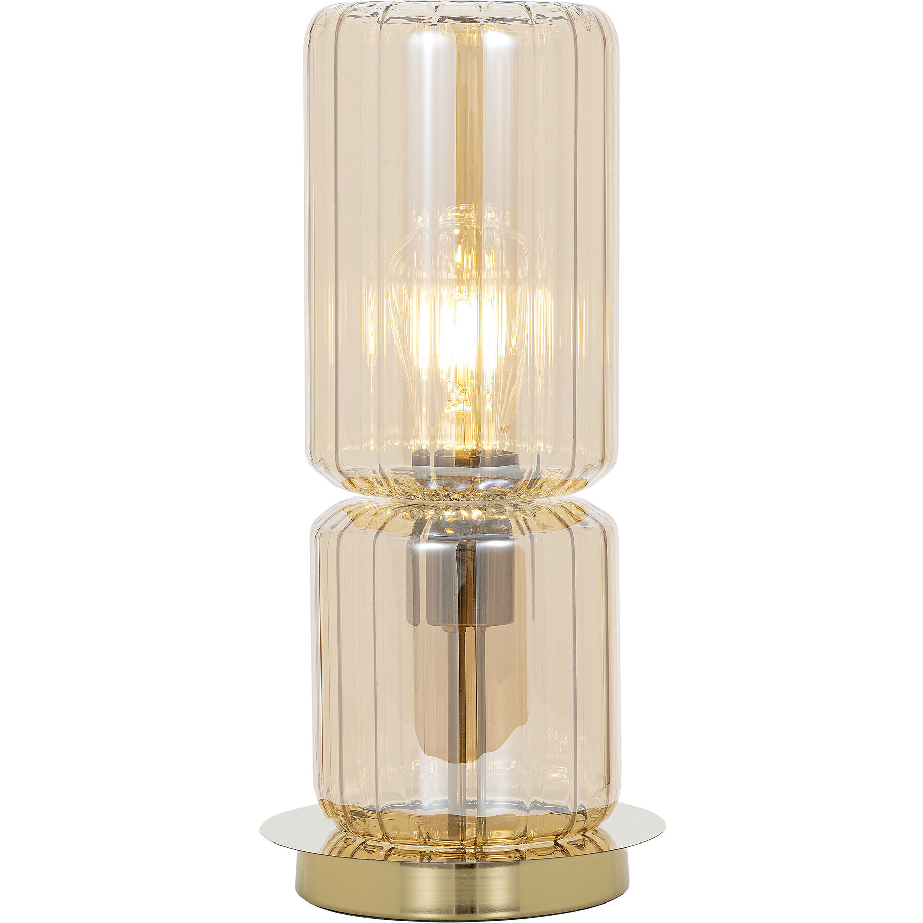 Tischlampe Harmon Gold Metall/Glas H 36 cm