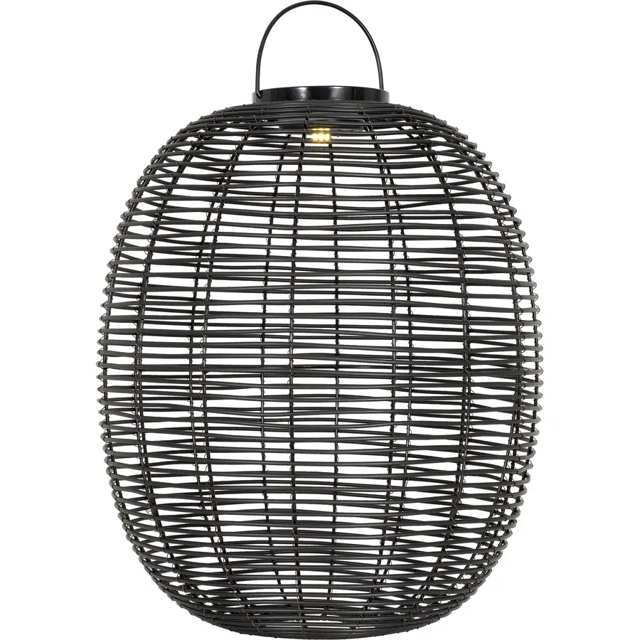 Solarlampe Alcoa schwarz Kunstrattan B 56 H 47 cm