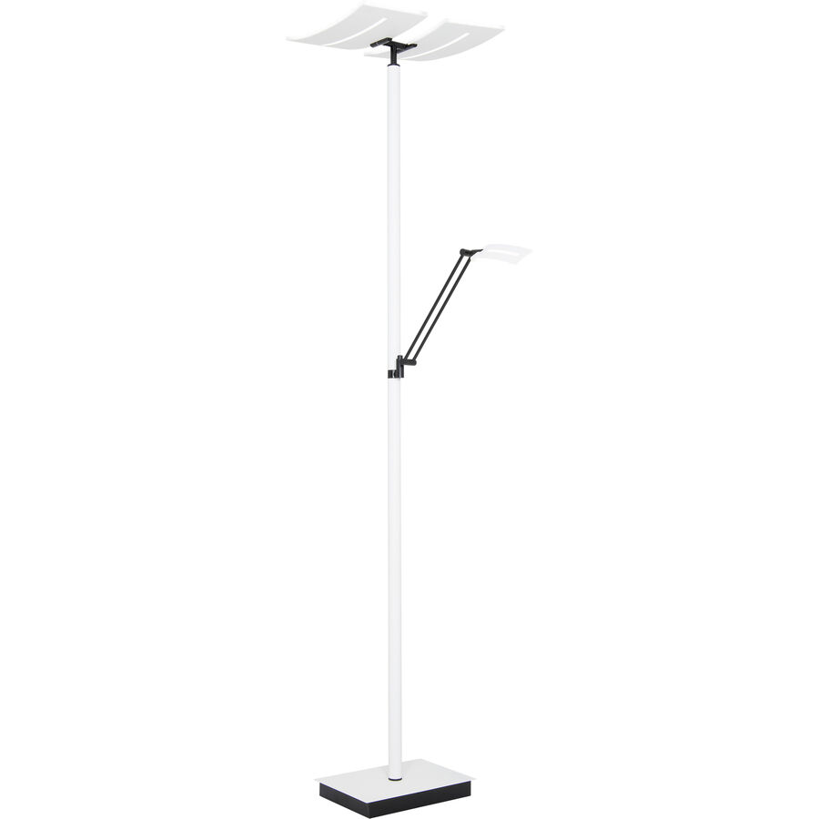 Stehlampe Yuna Weiss/Schwarz Aluminium/Eisen 185 cm