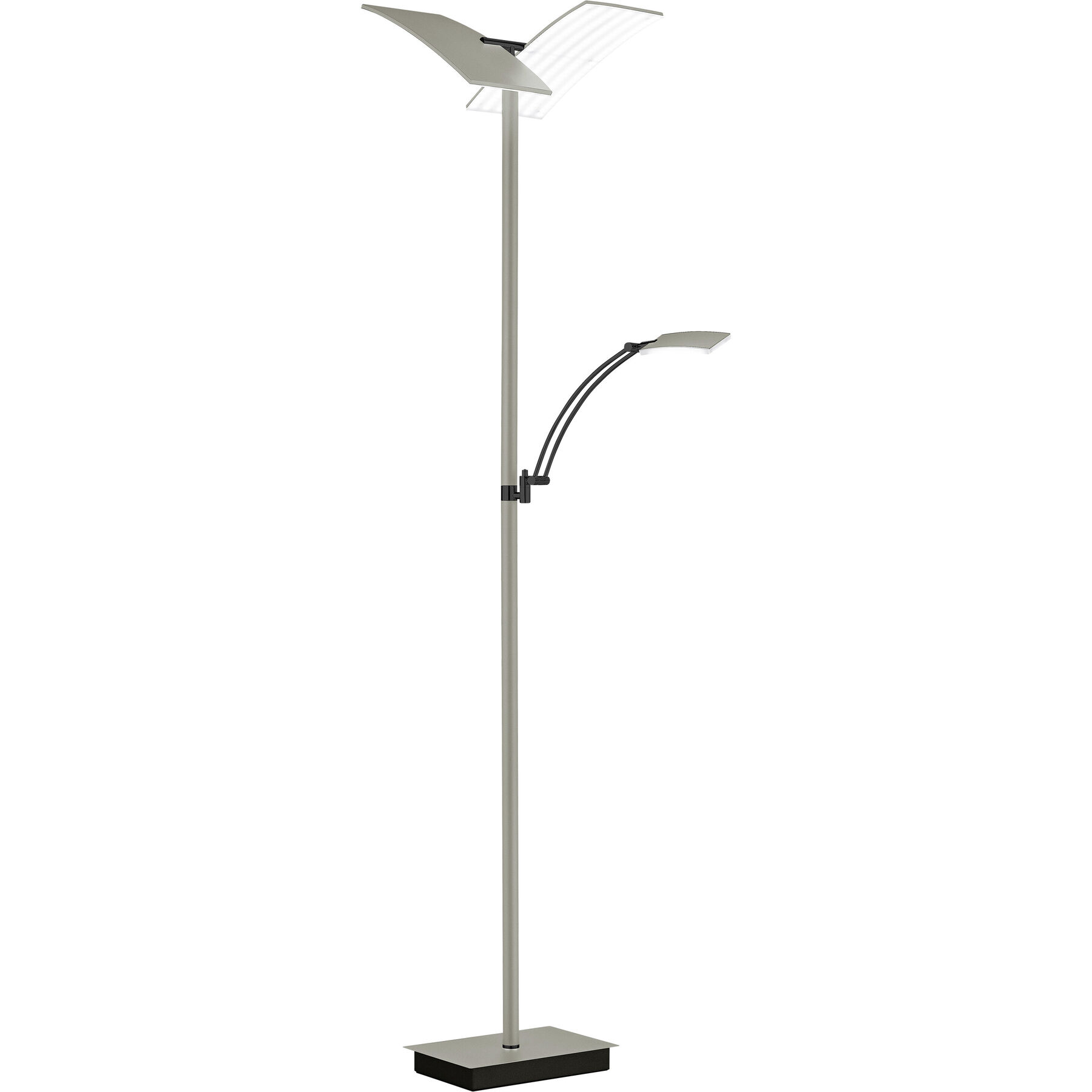 Stehlampe Lumiel Taupe Aluminium/Eisen 4200 lm H 182 cm - LED - Lichtfarbe: Warmweiss - Kaltes Tagesweiss - LED Energiesparlampen