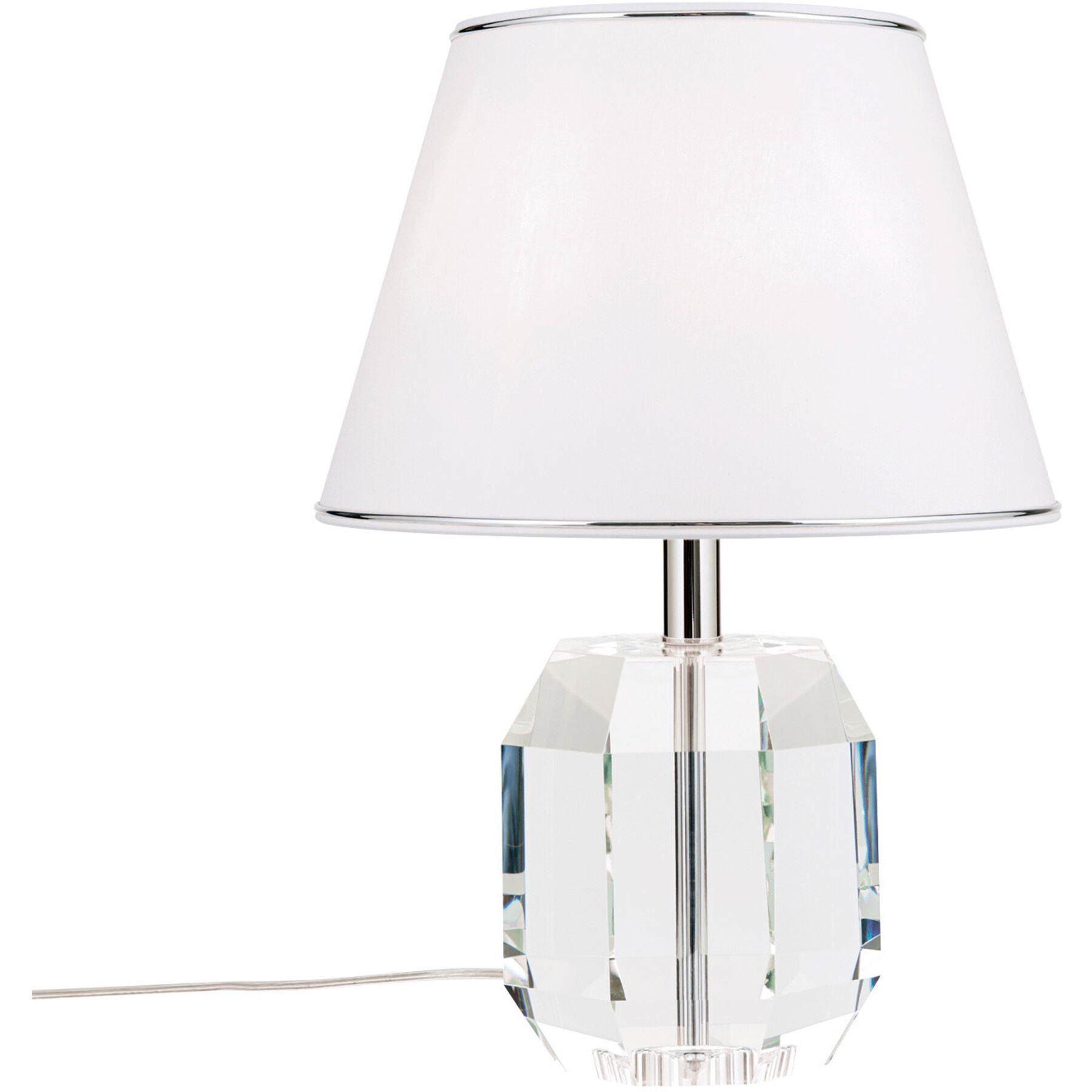 Briamond Tischlampe Alexis Chrom/klar Stahl/Kristall H 46 cm