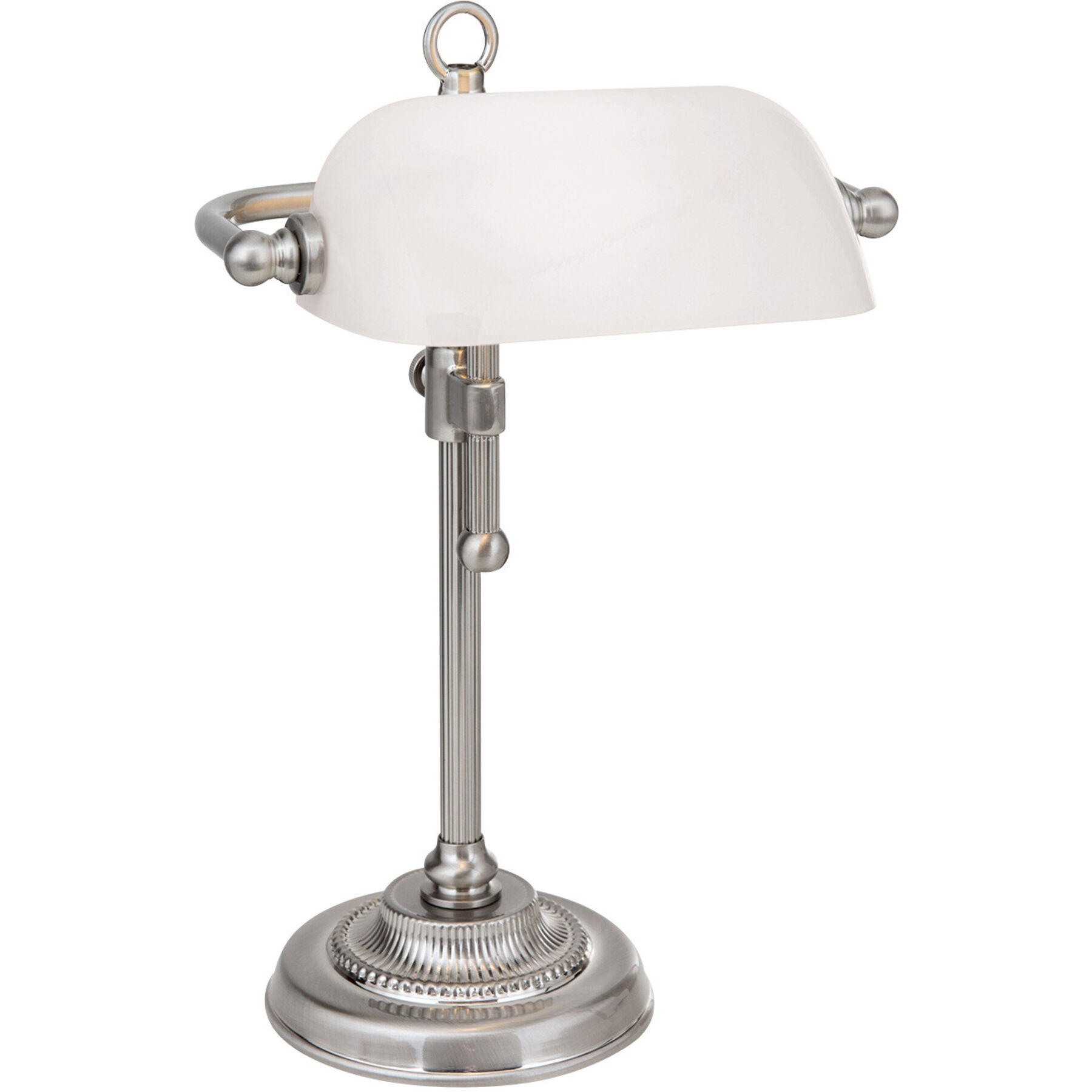 Briamond Tischlampe Harvard opal weiss satiniert Messing/Glas H 32 cm